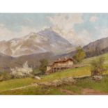 RETZLAFF, ERNST CARL WALTER (Berlin 1898-1976) 'Almhütte im Stubaital'.