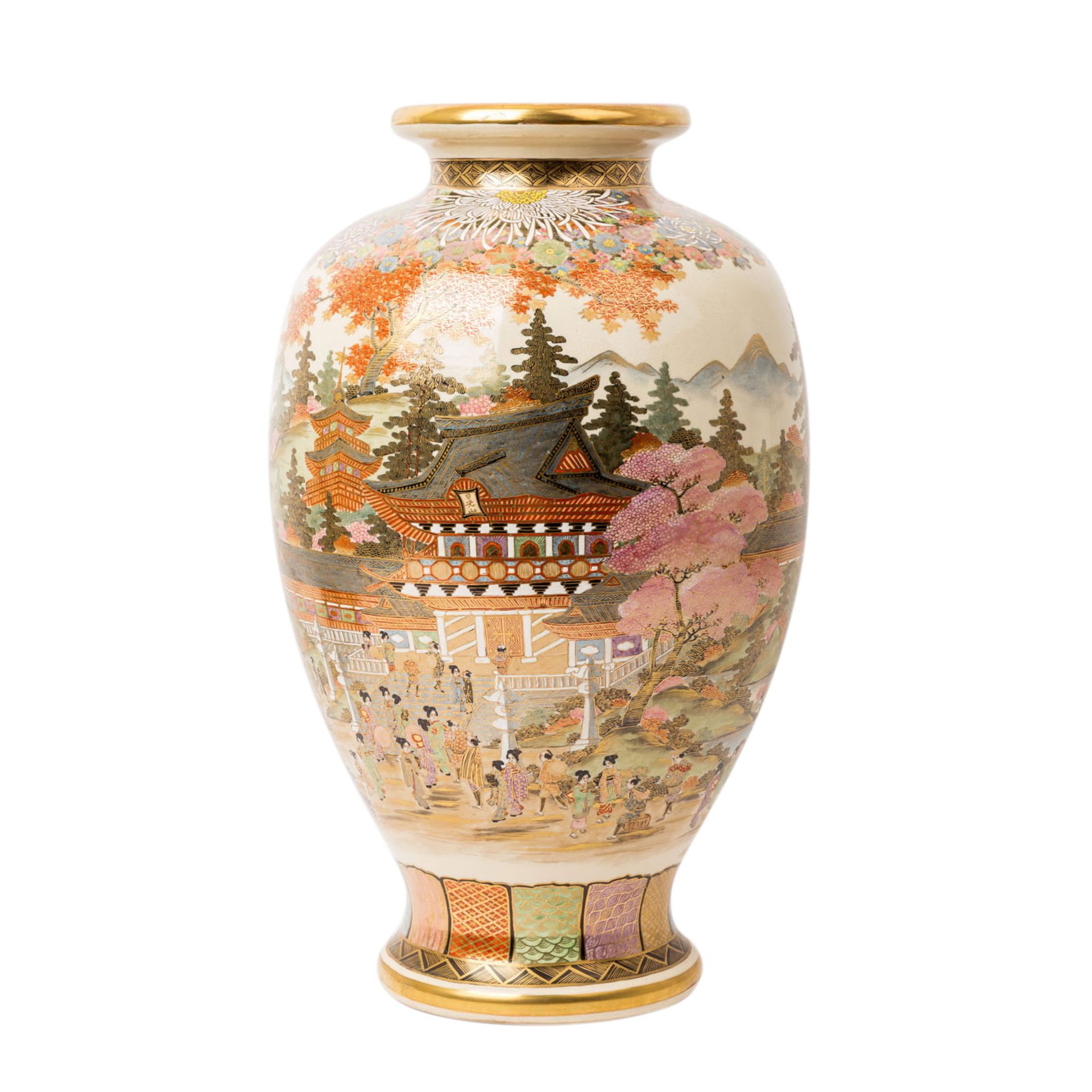 Prächtige Satsuma-Vase. JAPAN, Meiji-Zeit (1868-1912). - Bild 2 aus 7