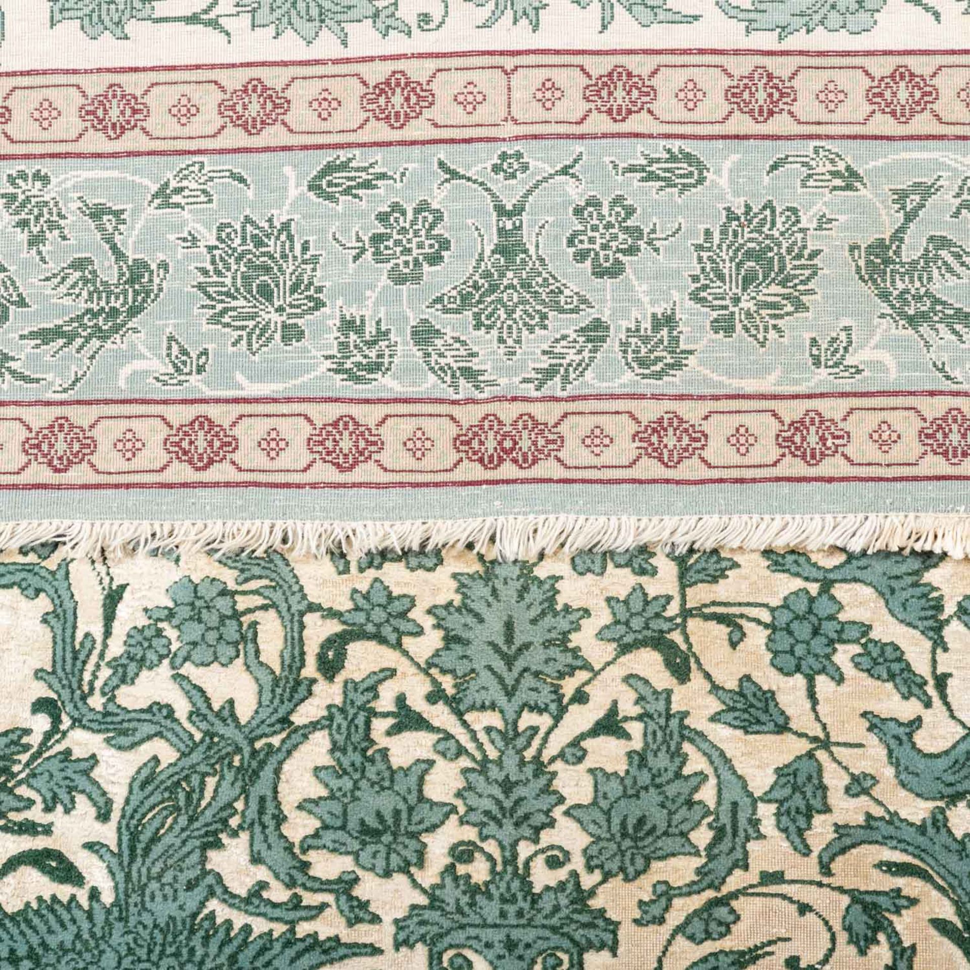 Serie von fünf feinen Orientteppichen mit Seide. IRAN, 20. Jh., je ca. 120x80 cm. - Bild 10 aus 16