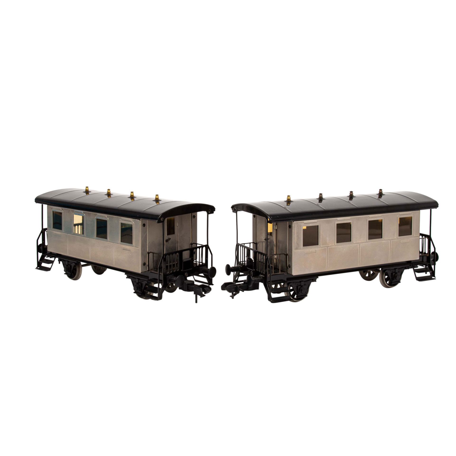 MÄRKLIN MAXI Schlepptenderlok mit zwei Waggons, Spur 1, - Bild 2 aus 2