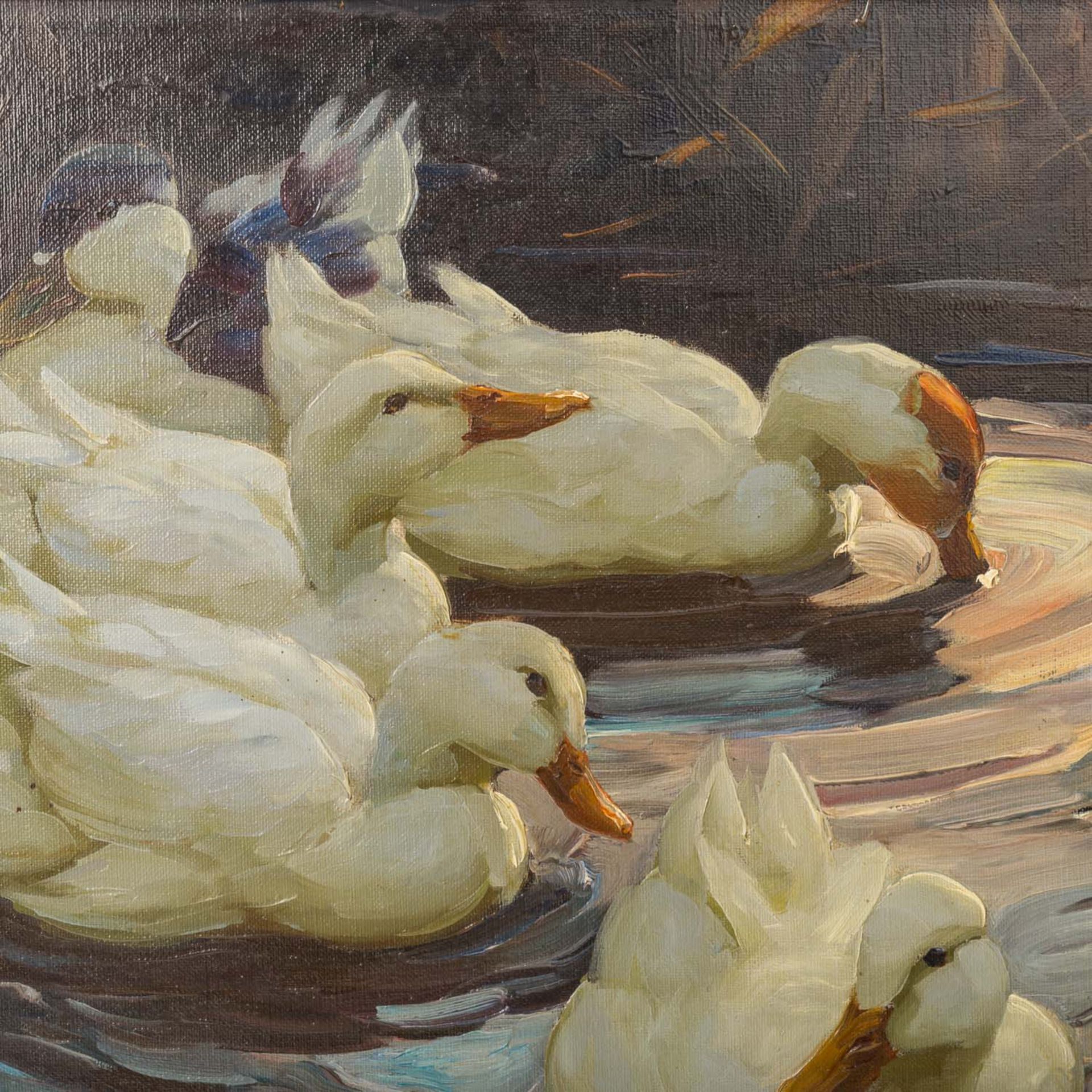 KOESTER, ALEXANDER (1864-1932) "Enten im Teich" - Bild 4 aus 9