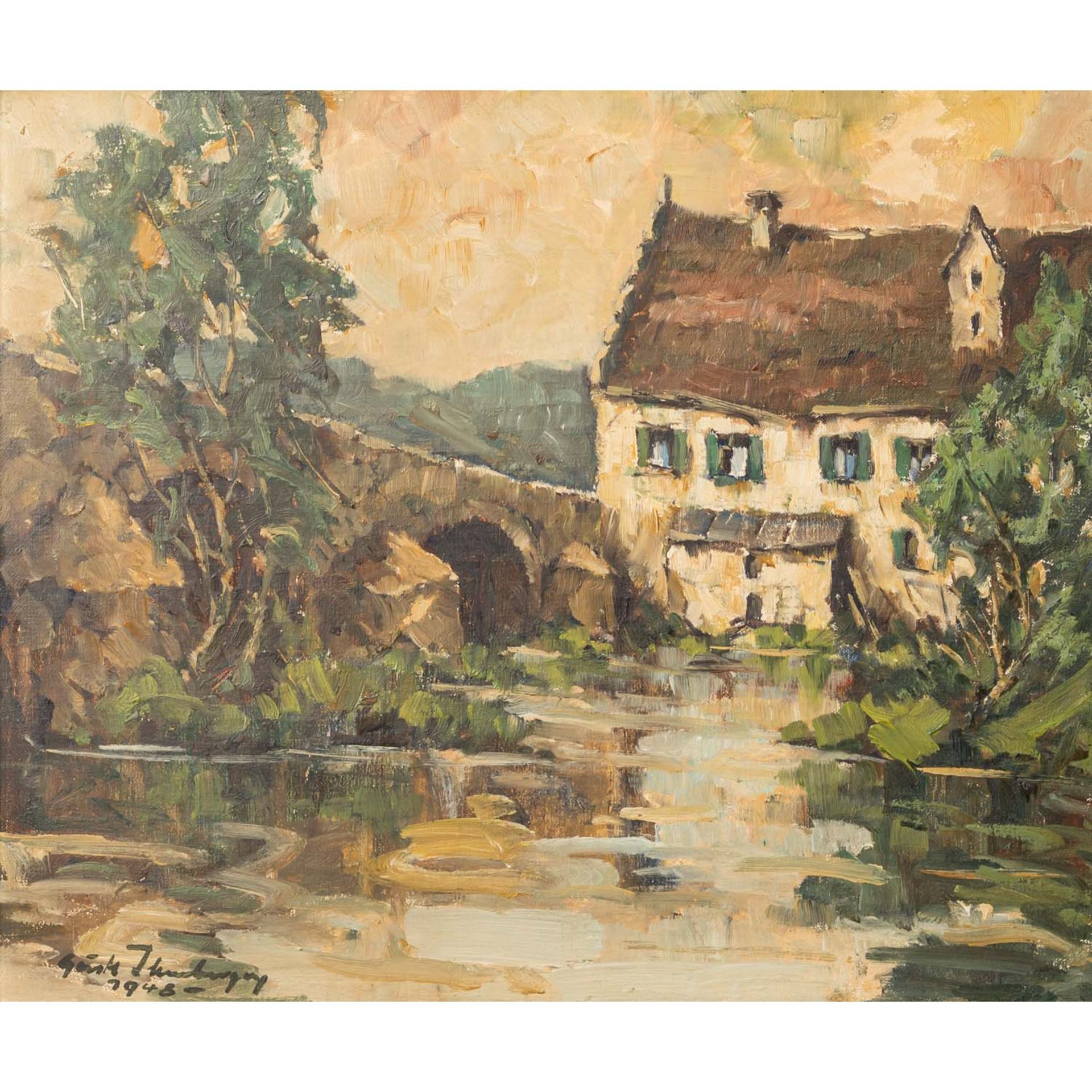 ILLENBERGER, GUSTL (August, geb. 1898 Heidenheim), "Haus am Fluss",