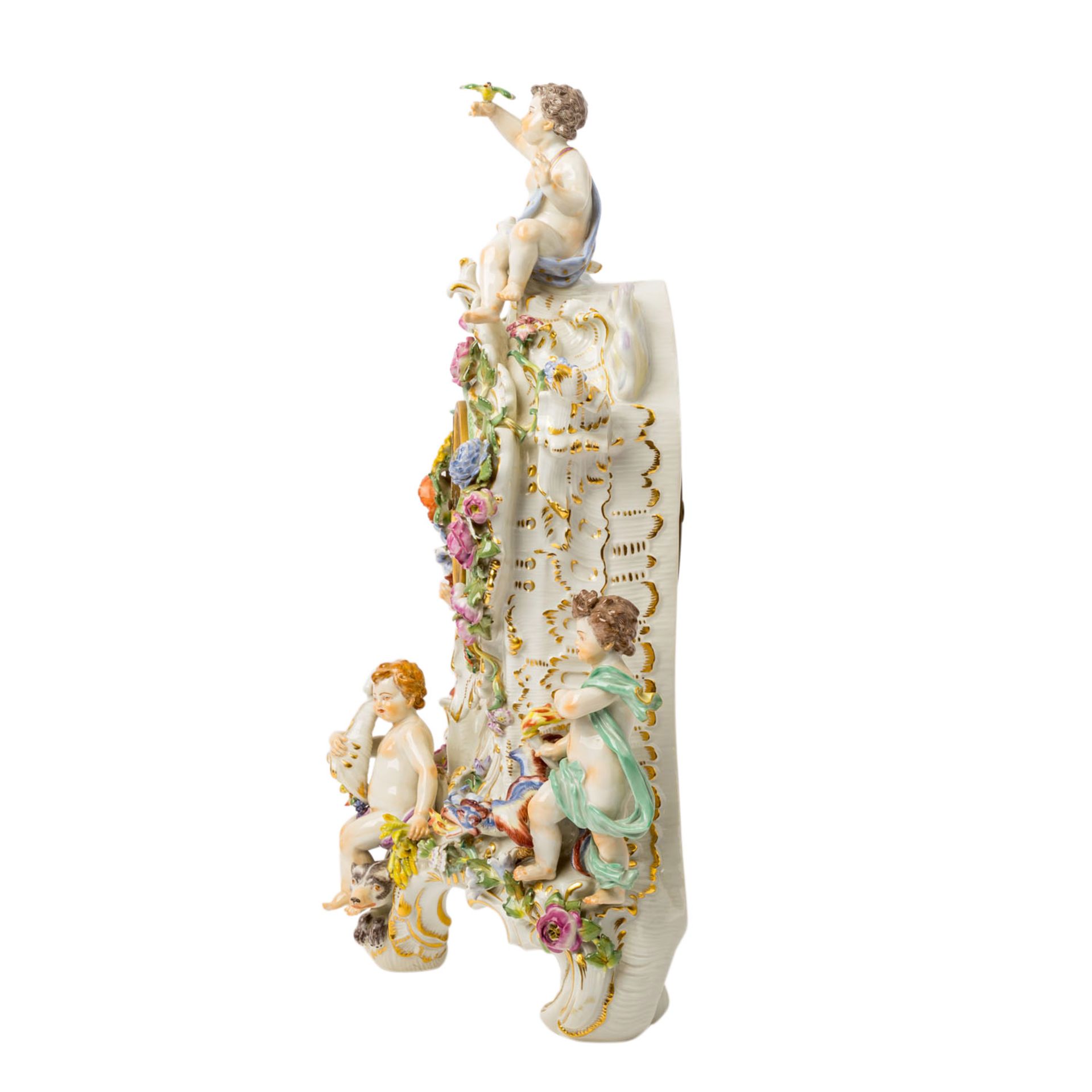 MEISSEN Prunkpendule "Die vier Elemente", 20. Jh. - Image 2 of 10