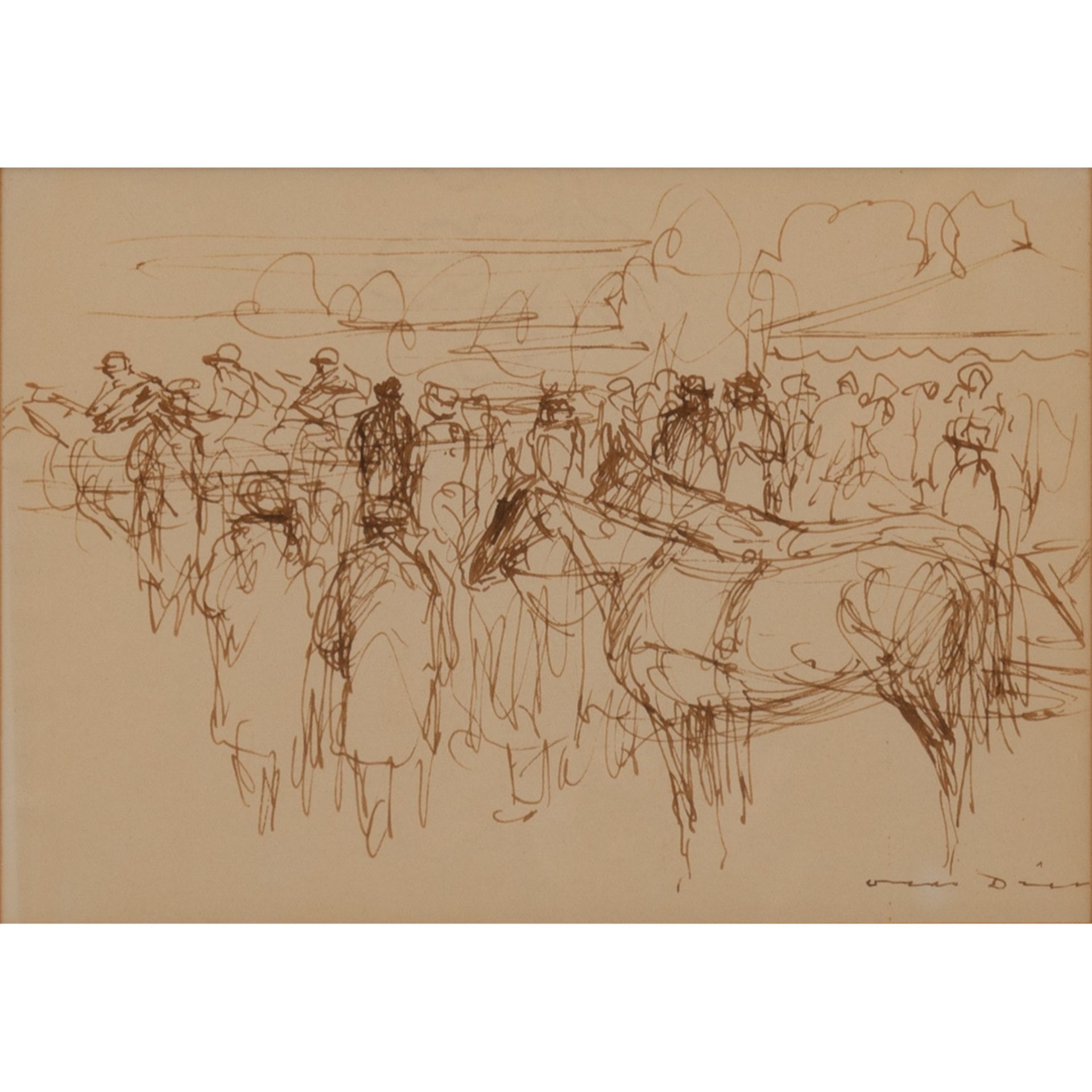 DILL, OTTO (1884-1957) "Pferderennen"