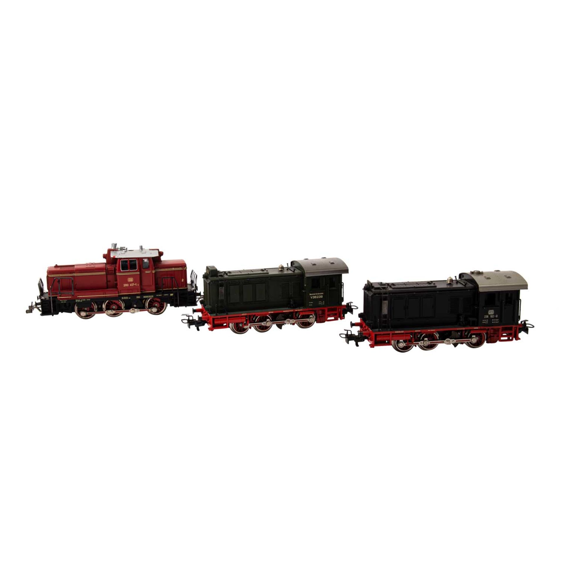 MÄRKLIN Konvolut von drei Dieselloks, Spur H0,