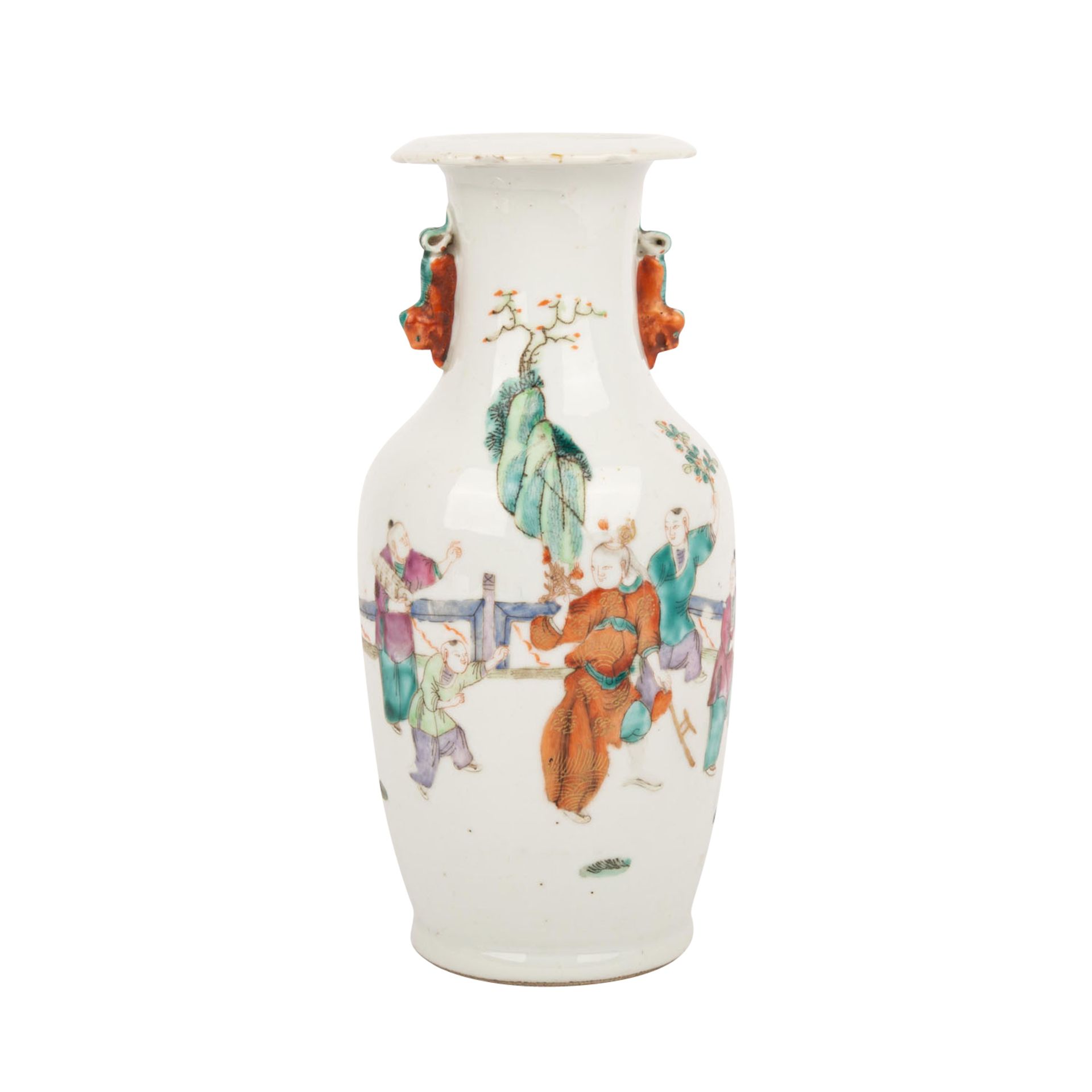 Famille rose - Vase. CHINA, späte Qing-Dynastie (19. Jh.).