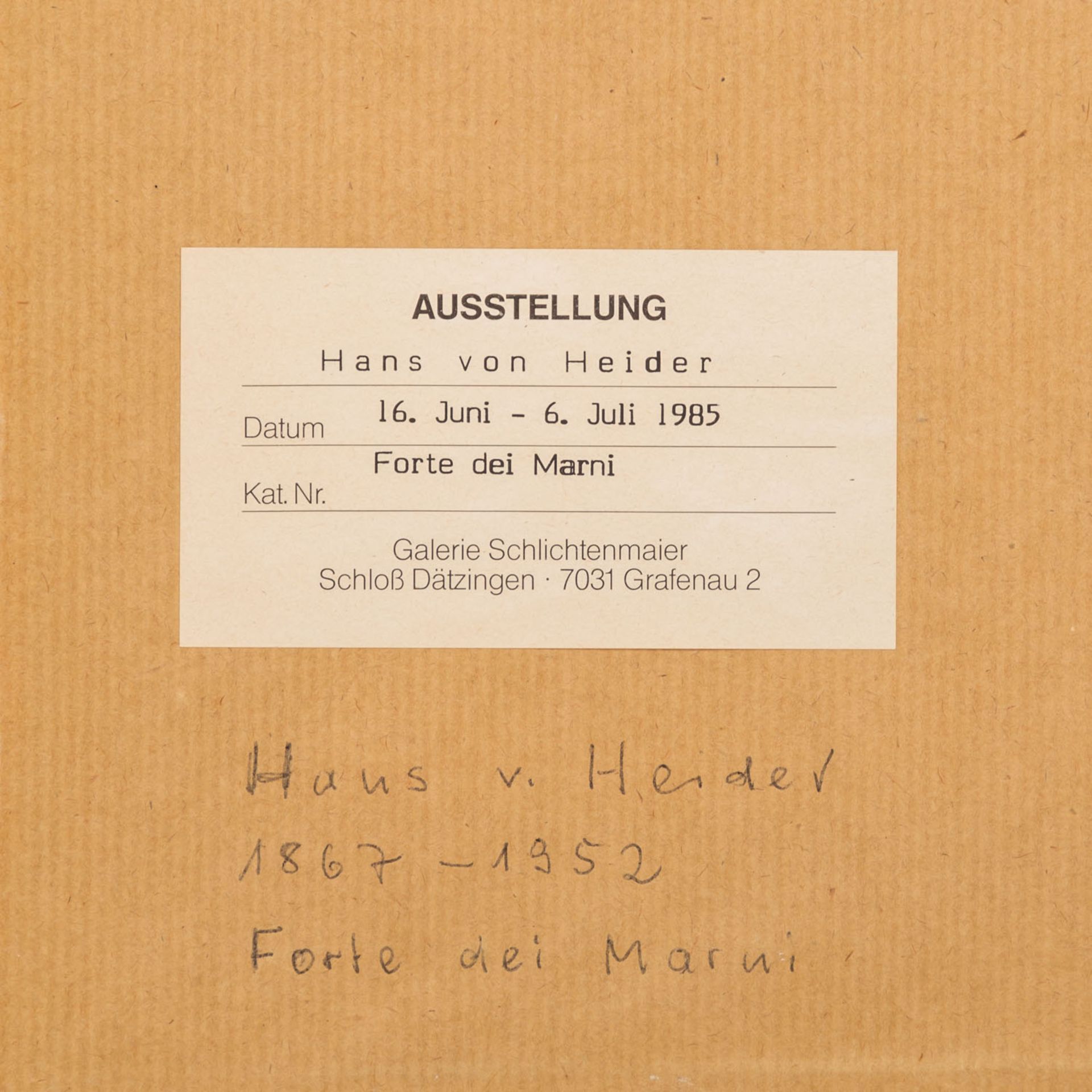 HEIDER, HANS von (1867-1952), "Forte dei Marni", - Image 5 of 5