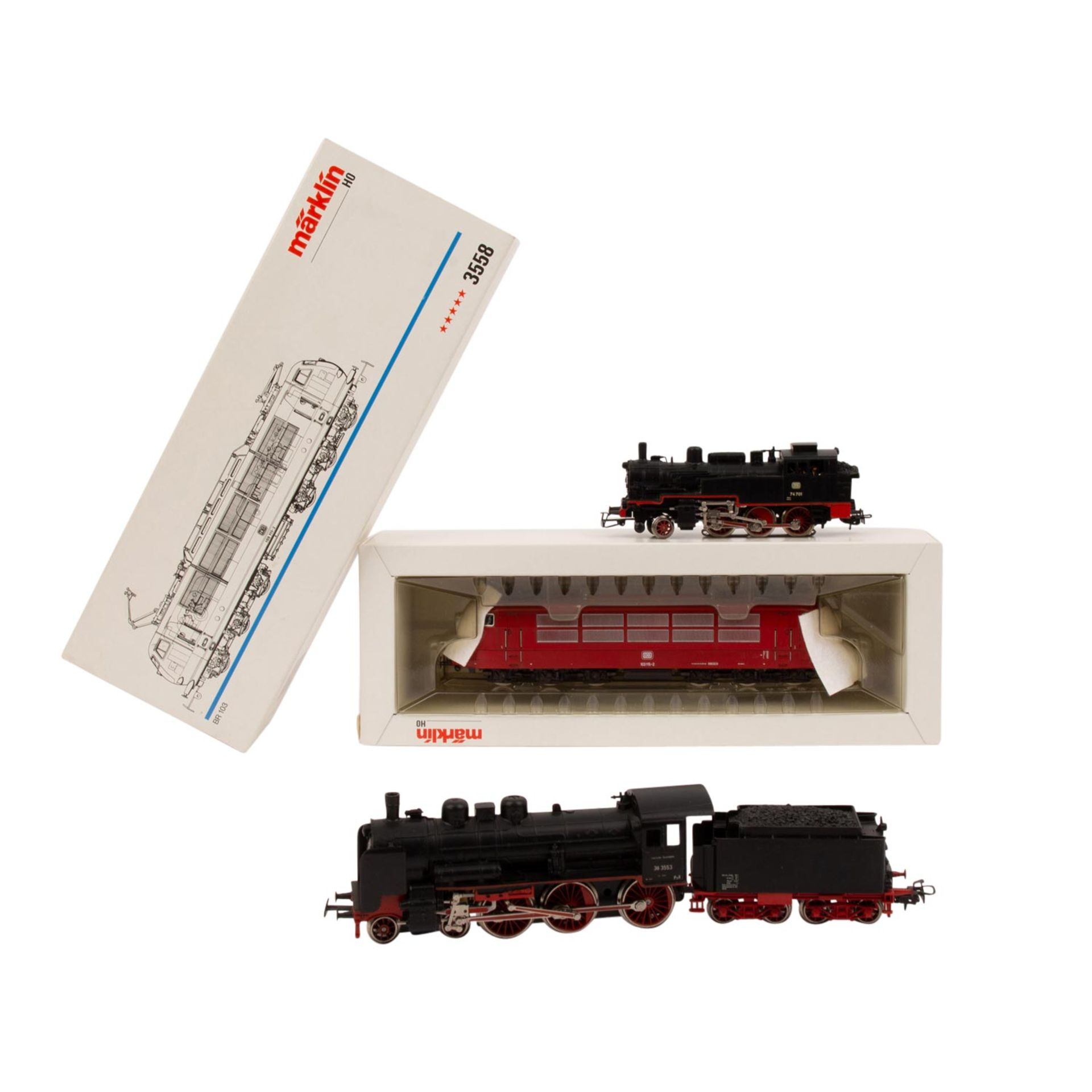 MÄRKLIN 3-tlg Konvolut Lokomotiven, Spur H0,