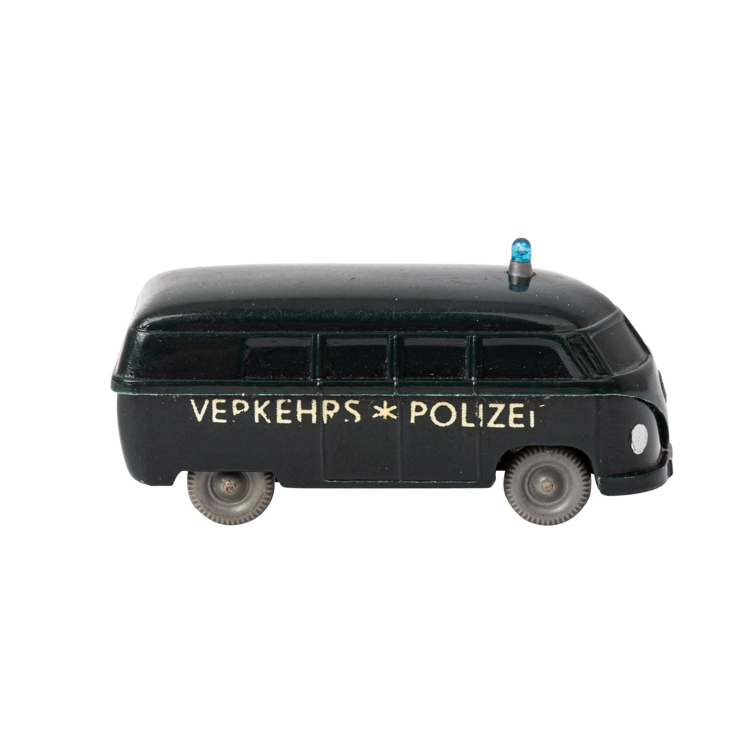 WIKING Polizei-Unfallwagen, 1959/60,unverglaster Rollachser, VW-Bus, schwarzgrüne Kar - Image 4 of 5