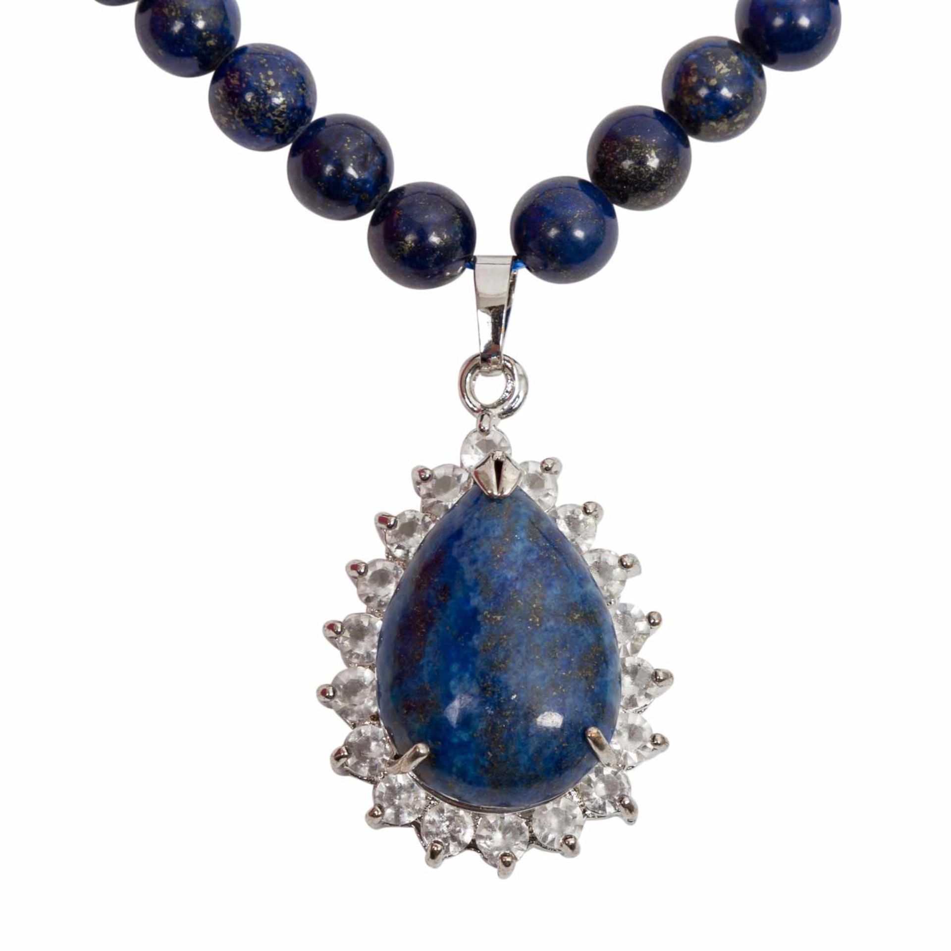 5 Steinketten,dabei 1 x mit Lapis Lazuli, leichte Gebrauchsspuren.5 stone chai - Image 2 of 6