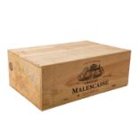 CHÂTEAU MALESCASSE 12 Flaschen HAUTE-MEDOC in ungeöffneter Holzkiste, 1996Cru Bourge