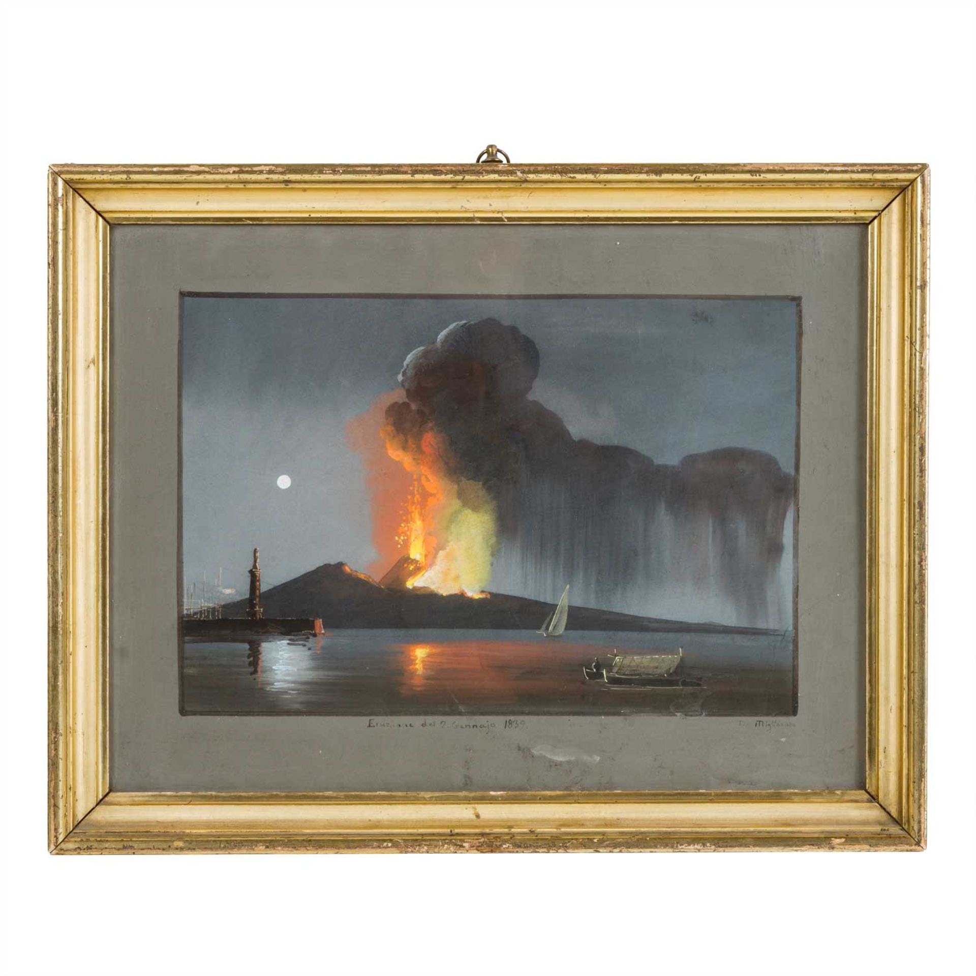 MIGLIORATO, D. (Künstler 19. Jh.), "Eruzione dal 2. Gennajo 1839",Neapel, Ausbruch de - Bild 2 aus 5