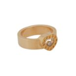 CHOPARD Ring "Happy Diamonds"mit 12 gelben Saphiren, zus. ca. 0,25 ct und 1 Brillant v