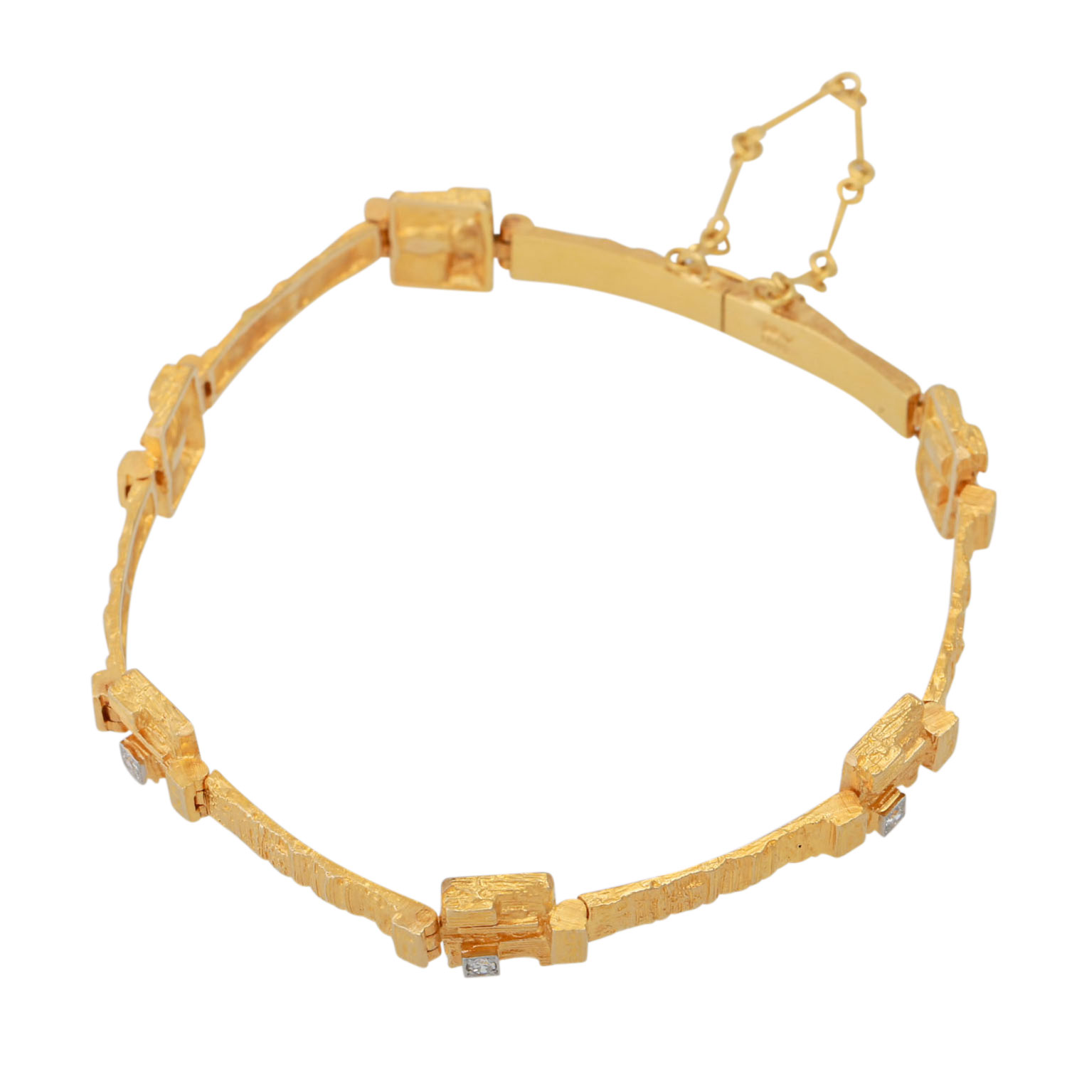 LAPPONIA Armband mit Diamanten,GG 18K, 18,2 g, L: 19 cm, 2. H. 20. Jh., leichte Trages - Image 3 of 5