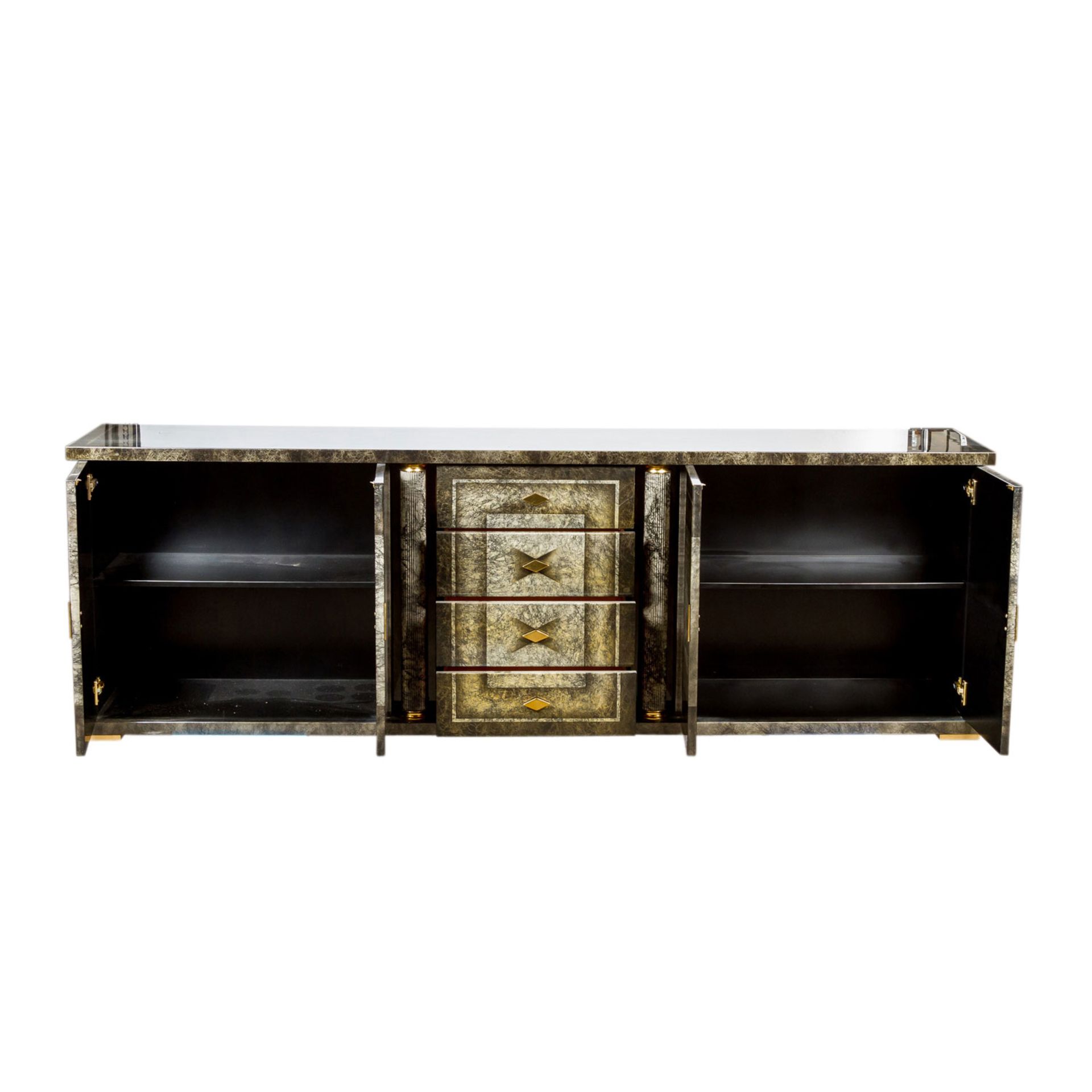 TURRI ITALIA "SIDEBOARD MAGNA"Carugo (Italien), 80er Jahre, gerader Korpus, mittig vi - Bild 2 aus 4