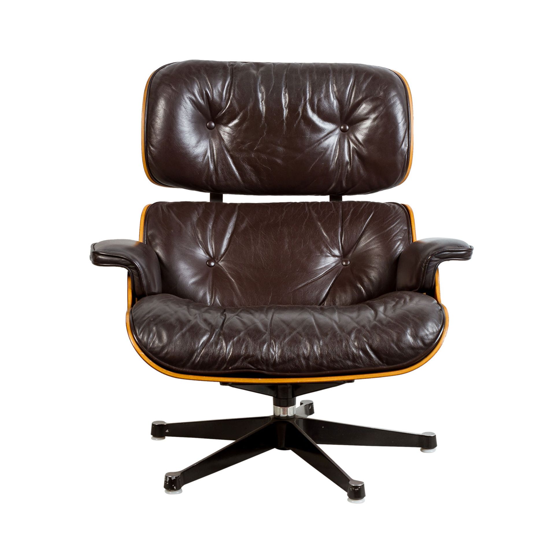 RAY & CHARLES EAMES, "Lounge Chair mit Ottomane",1980-90er Jahre, Entwurf: 1956, Herma - Bild 3 aus 7