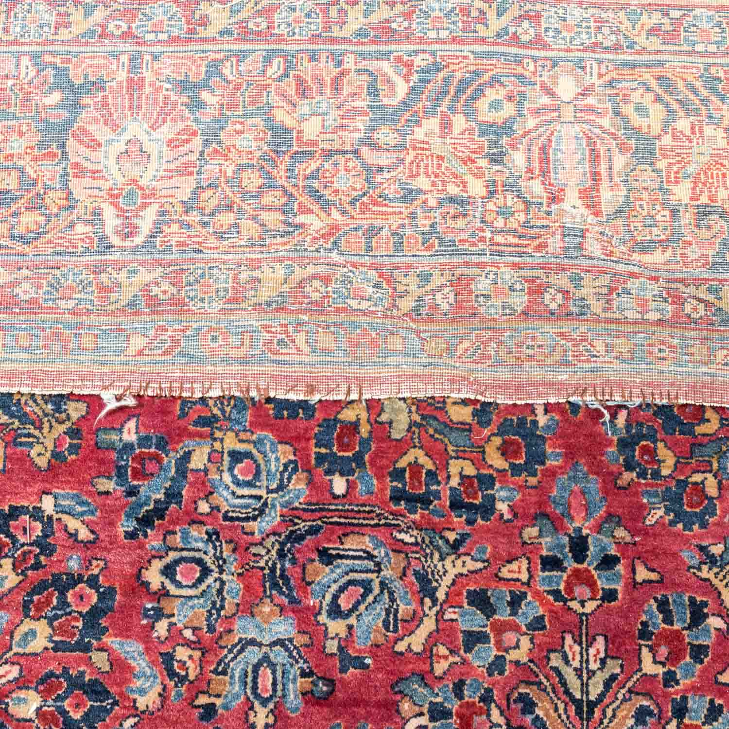 Orientteppich. SARUK/PERSIEN, 1. Hälfte 20. Jh., 356x273 cm.Der rote Fond des Mittelf - Image 3 of 4