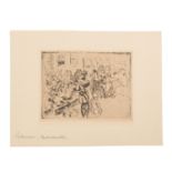 LIEBERMANN, Max, ATTRIBUIERT (1847-1935), "Amsterdamer Judengasse",Radierung/Papier, H