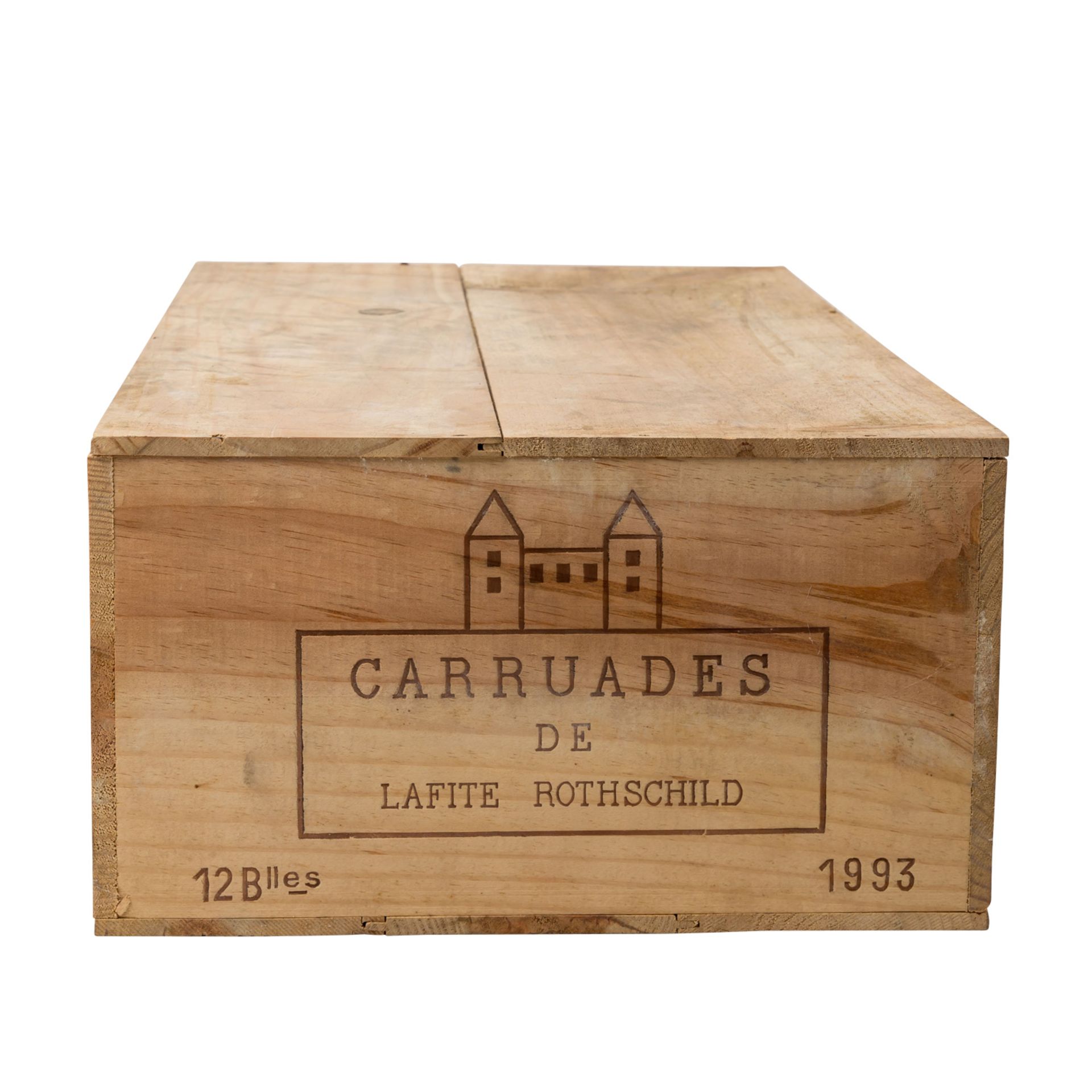 CHÂTEAU LAFITE ROTHSCHILD 12 Flaschen CARRUADES DE ROTHSCHILD in ungeöffneter Holzkiste, 1993< - Bild 2 aus 2