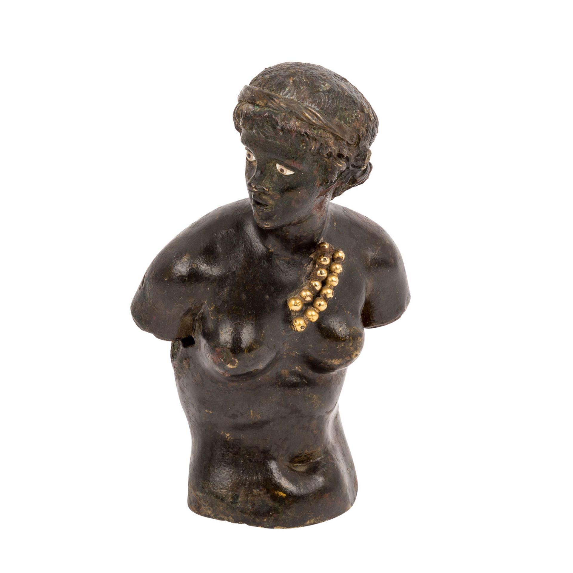 WEIBLICHER HALBAKT nach antikem Vorbild,Bronze, dunkel patiniert, vollplastisch, hohl - Image 2 of 6