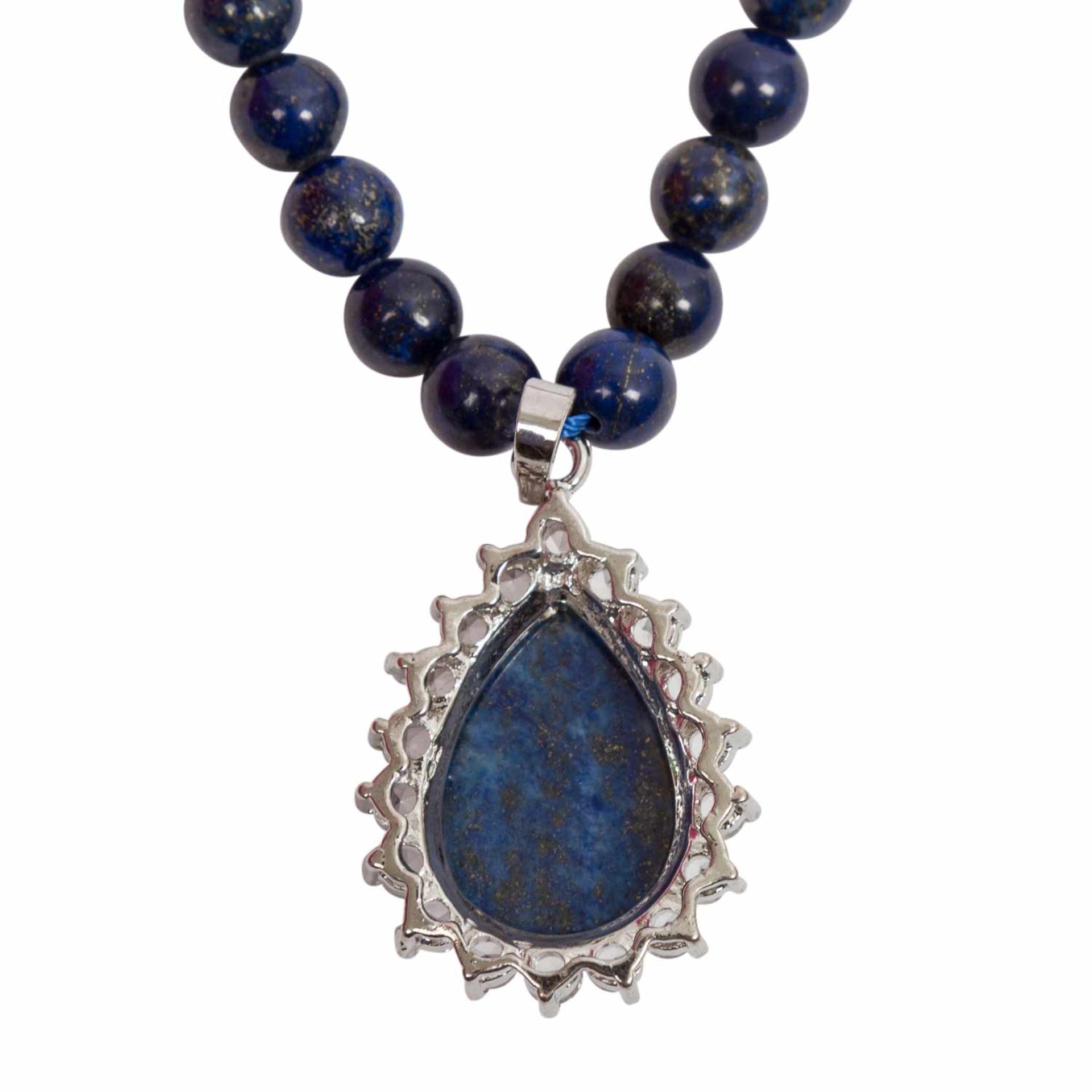 5 Steinketten,dabei 1 x mit Lapis Lazuli, leichte Gebrauchsspuren.5 stone chai - Image 3 of 6