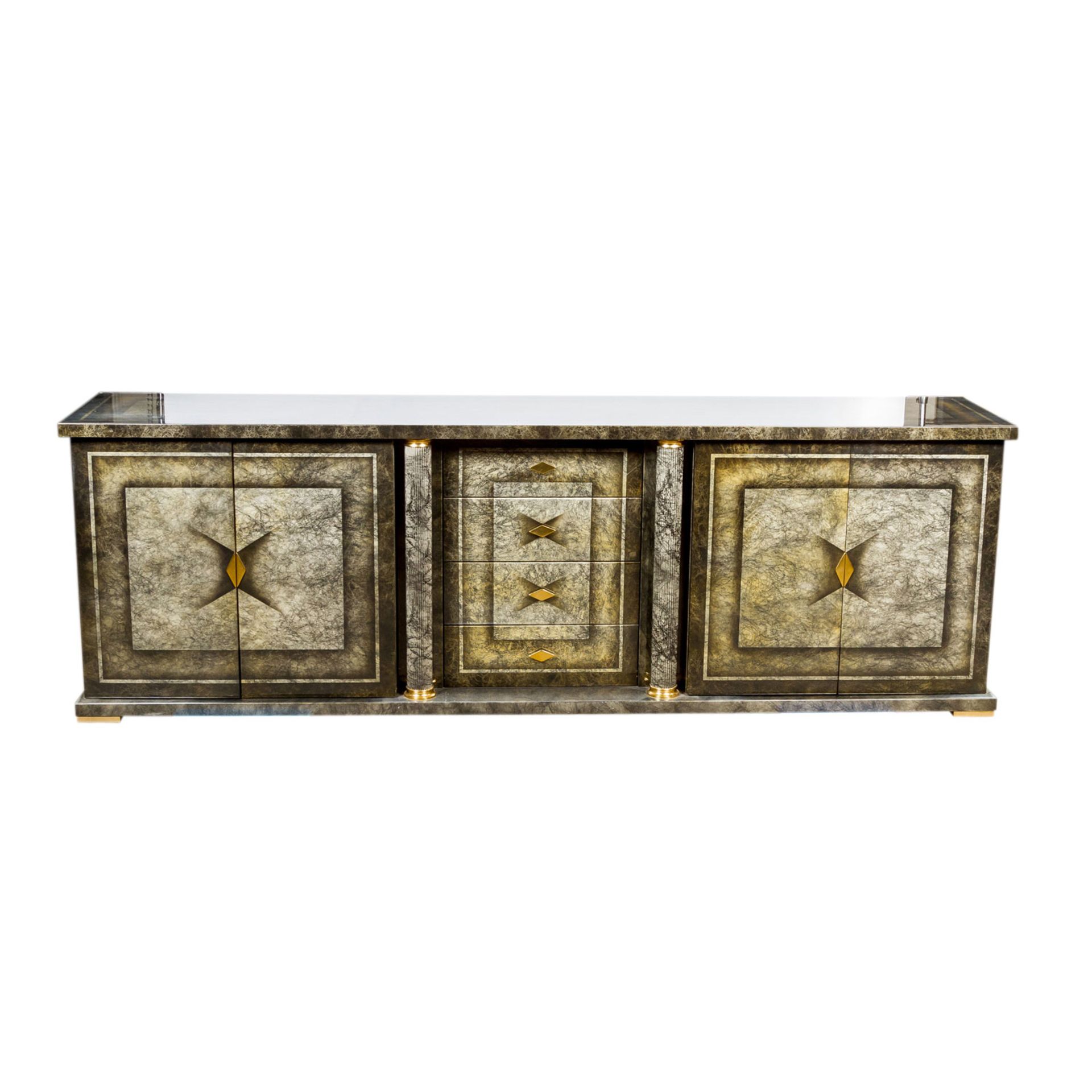 TURRI ITALIA "SIDEBOARD MAGNA"Carugo (Italien), 80er Jahre, gerader Korpus, mittig vi - Bild 3 aus 4