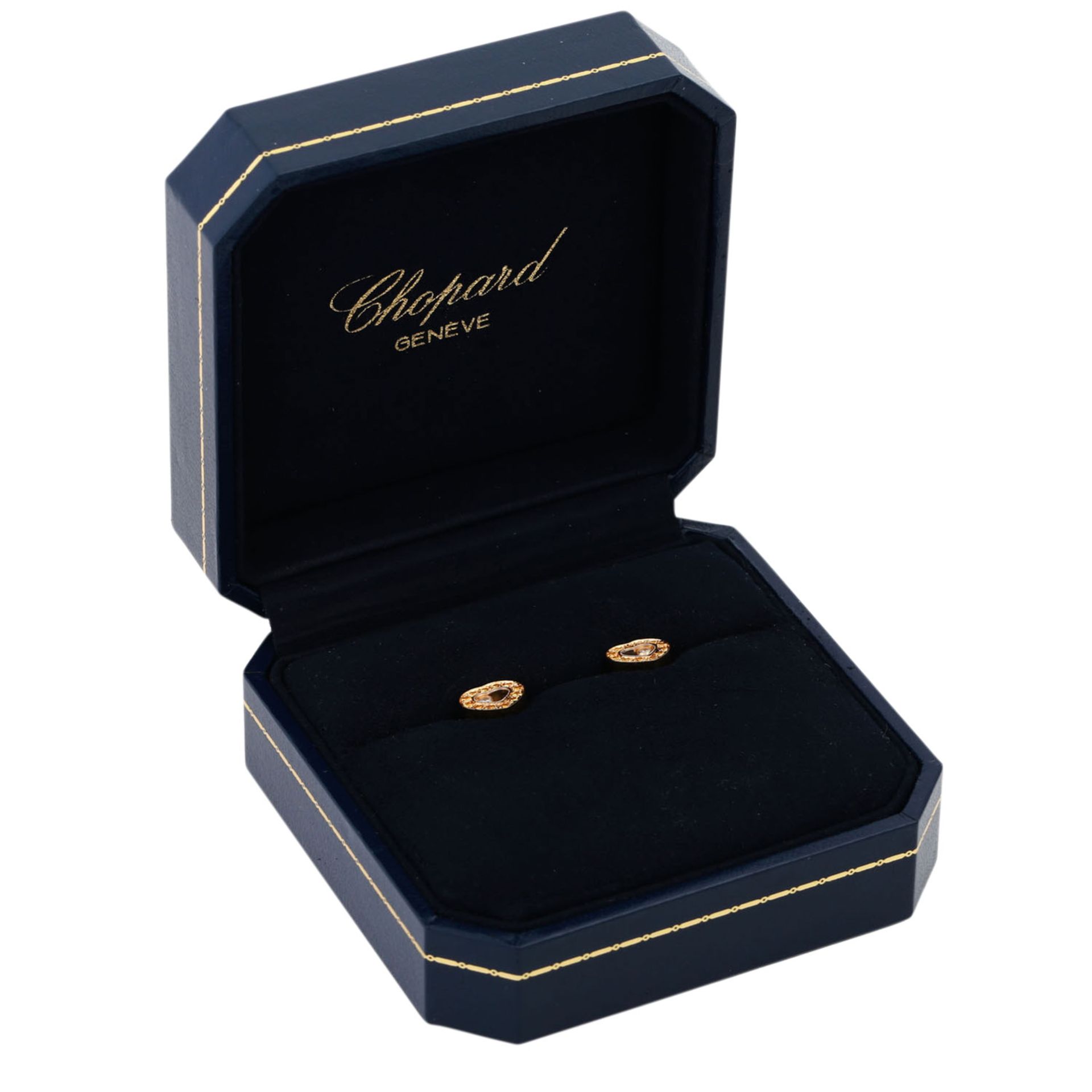 CHOPARD Ohrstecker "Happy Diamonds"mit 24 gelben Saphiren, zus. ca. 0,43 ct und 2 Bril - Image 6 of 6