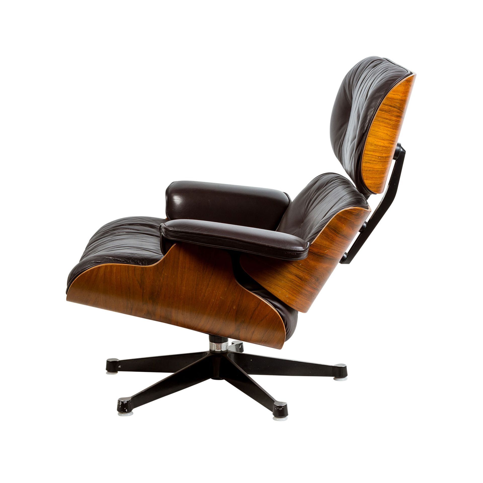 RAY & CHARLES EAMES, "Lounge Chair mit Ottomane",1980-90er Jahre, Entwurf: 1956, Herma - Bild 4 aus 7