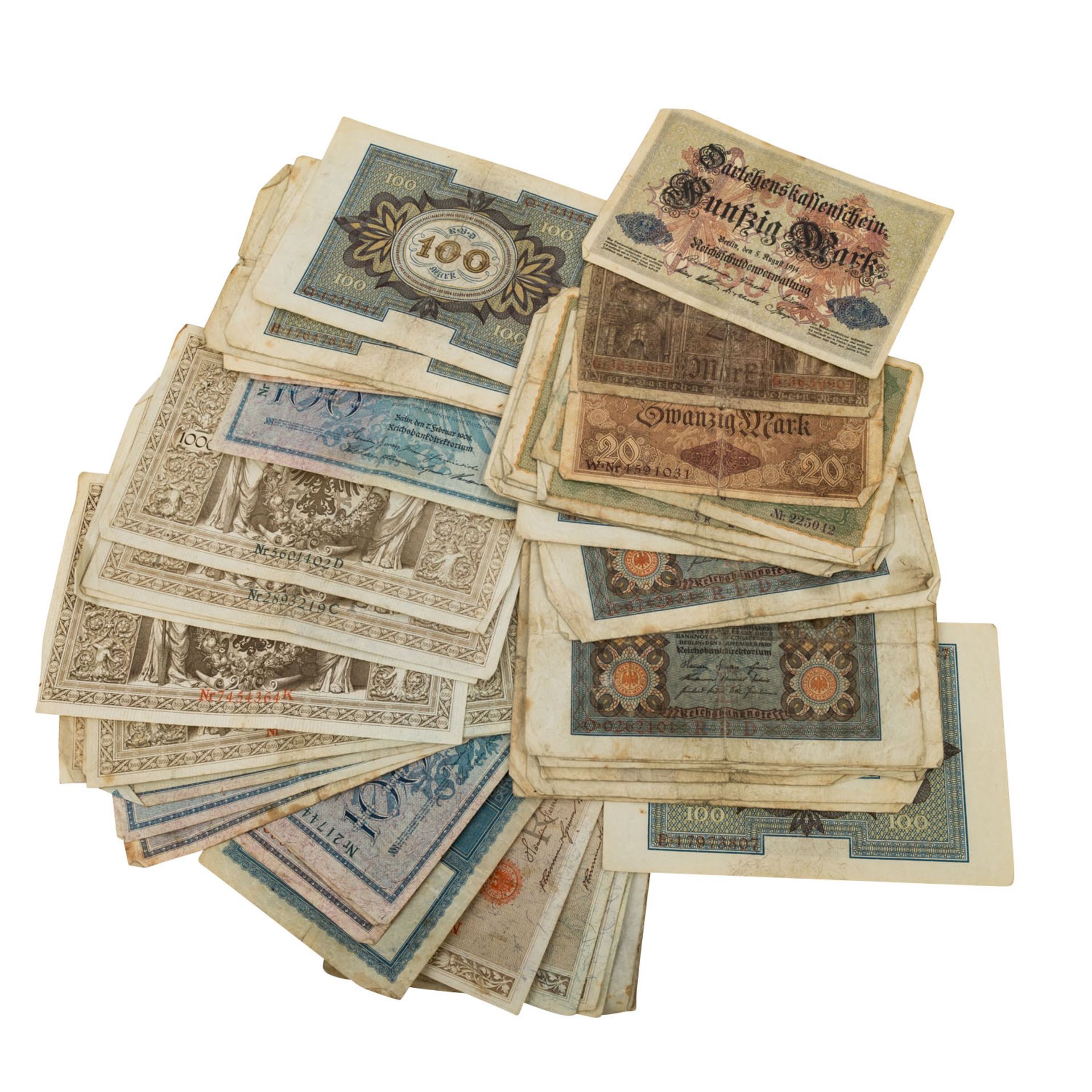 Banknoten Deutschland, 1.Hälfte 20.Jh. -< - Bild 2 aus 3
