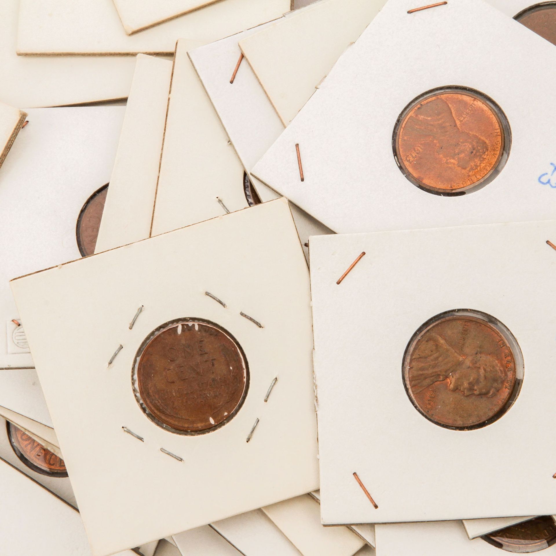 USA - Gut 40 x 1 Cent Münzen aus 1940/74, dabei< - Bild 2 aus 2