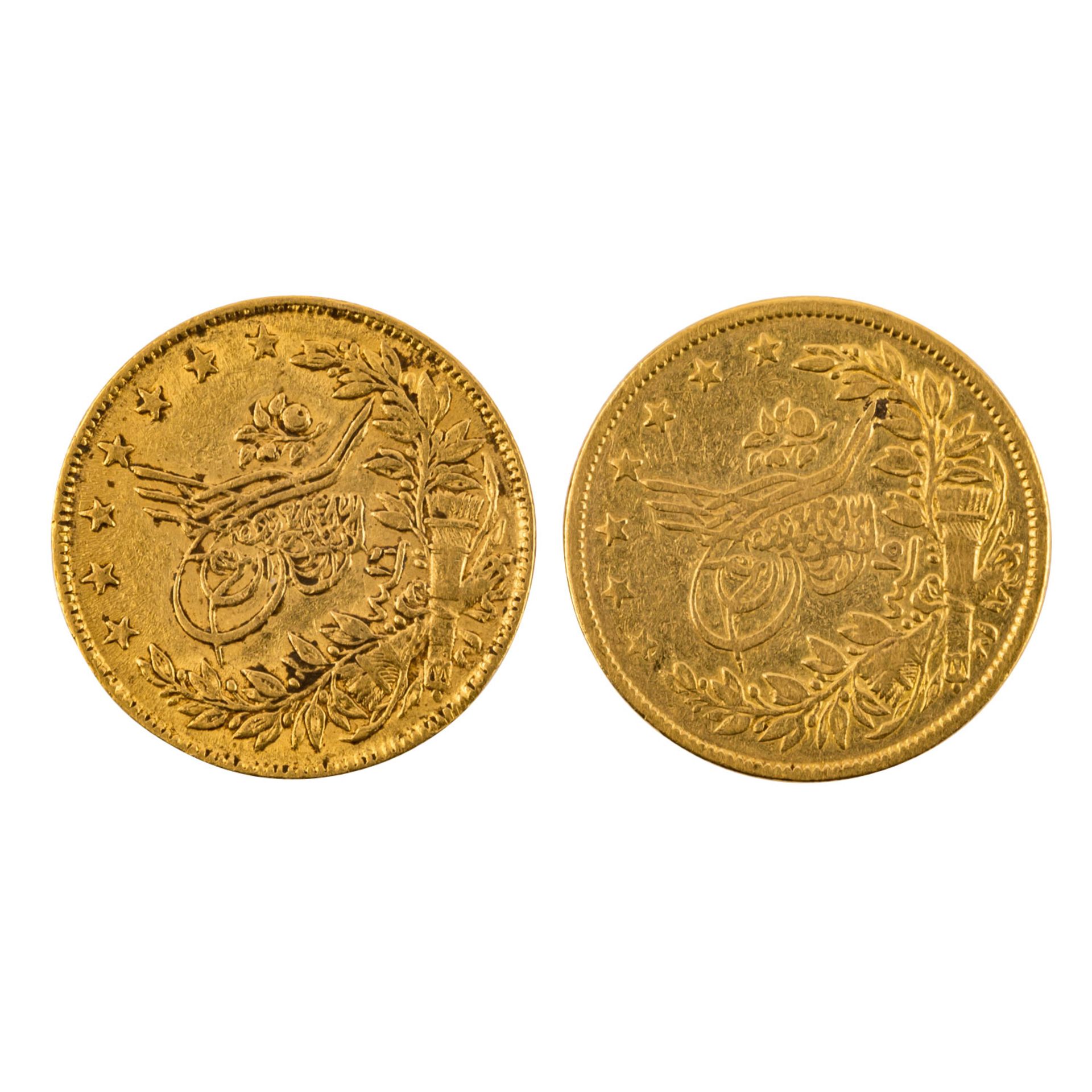 Türkei/GOLD - 2 x 100 Piaster Gold,< - Image 2 of 2