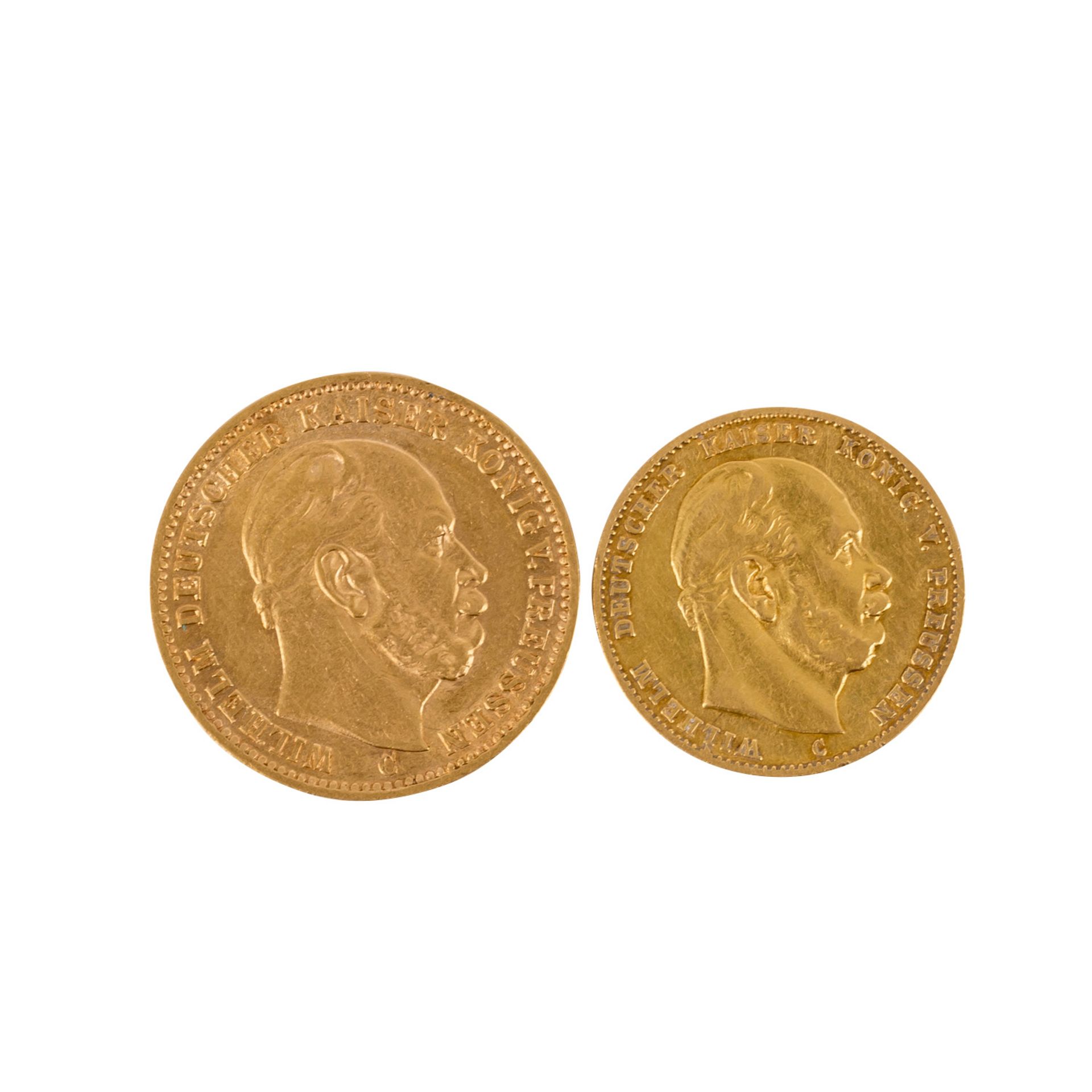 Preussen/GOLD - 20 Mark + 10 Mark 1873 C, - Bild 2 aus 2