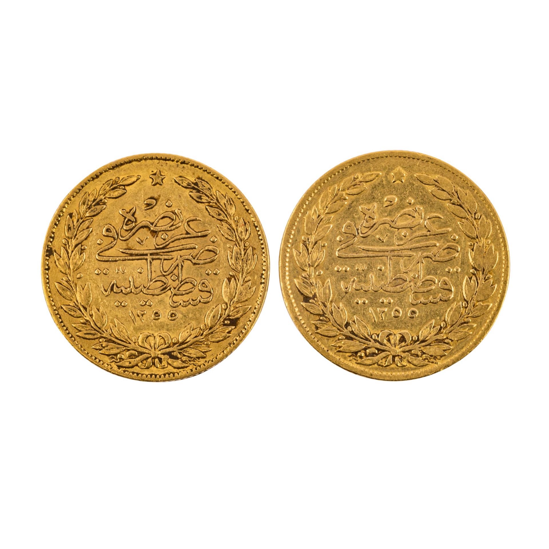 Türkei/GOLD - 2 x 100 Piaster Gold,<