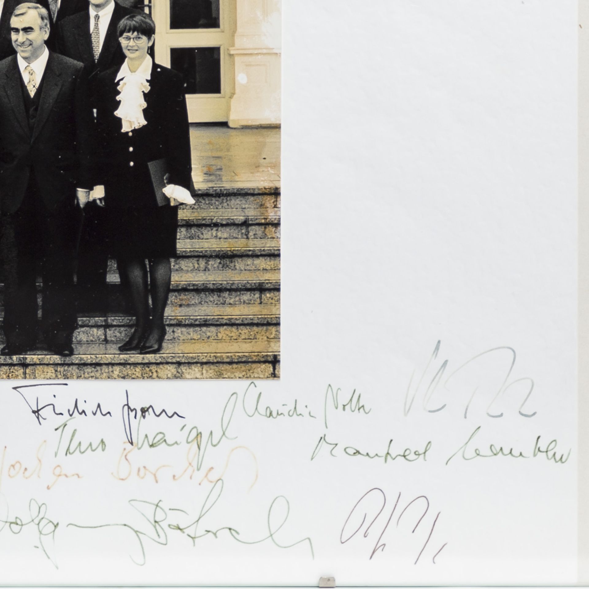 Fotografie mit Autographen der Bundesregierung, 20.Jh. - - Bild 3 aus 4