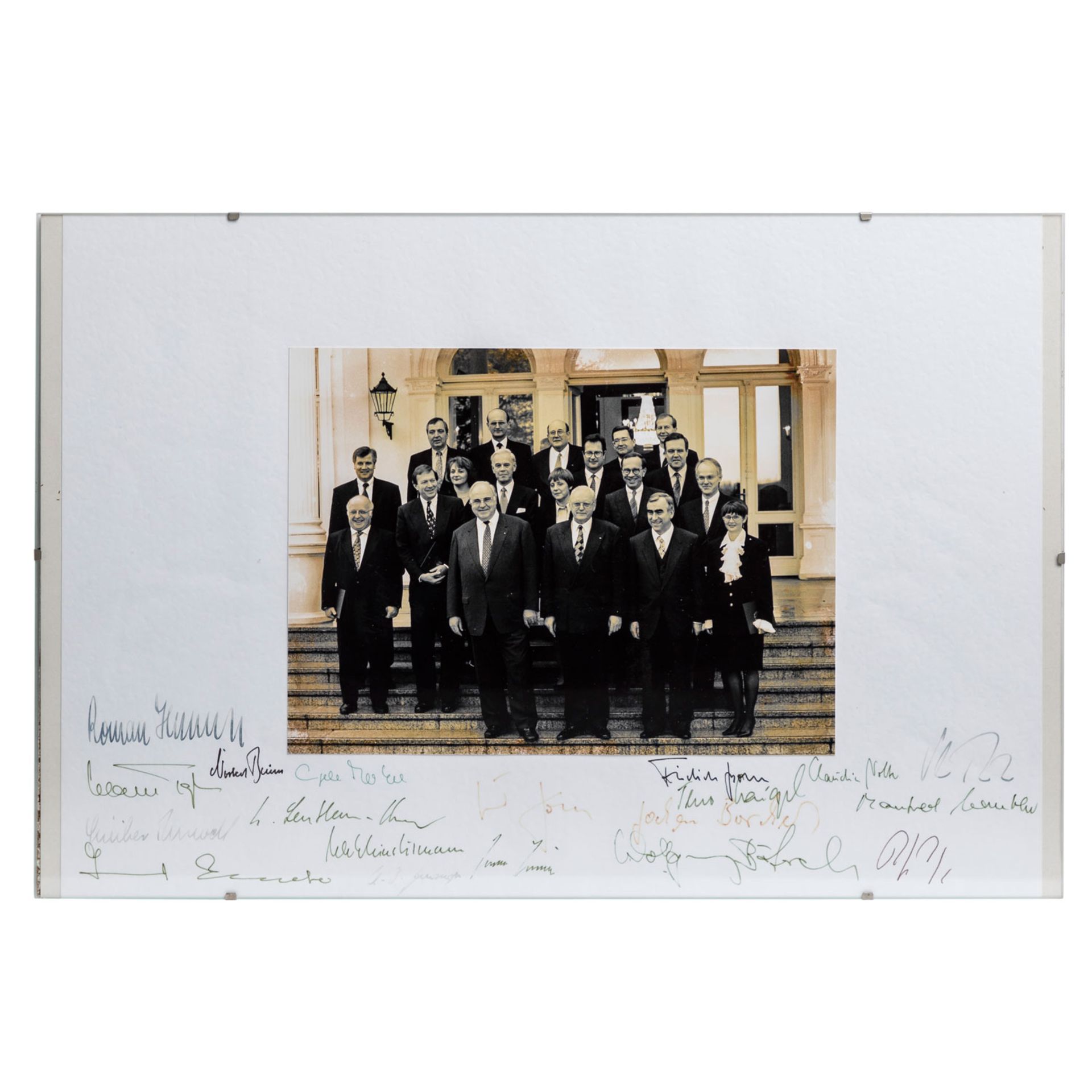 Fotografie mit Autographen der Bundesregierung, 20.Jh. -