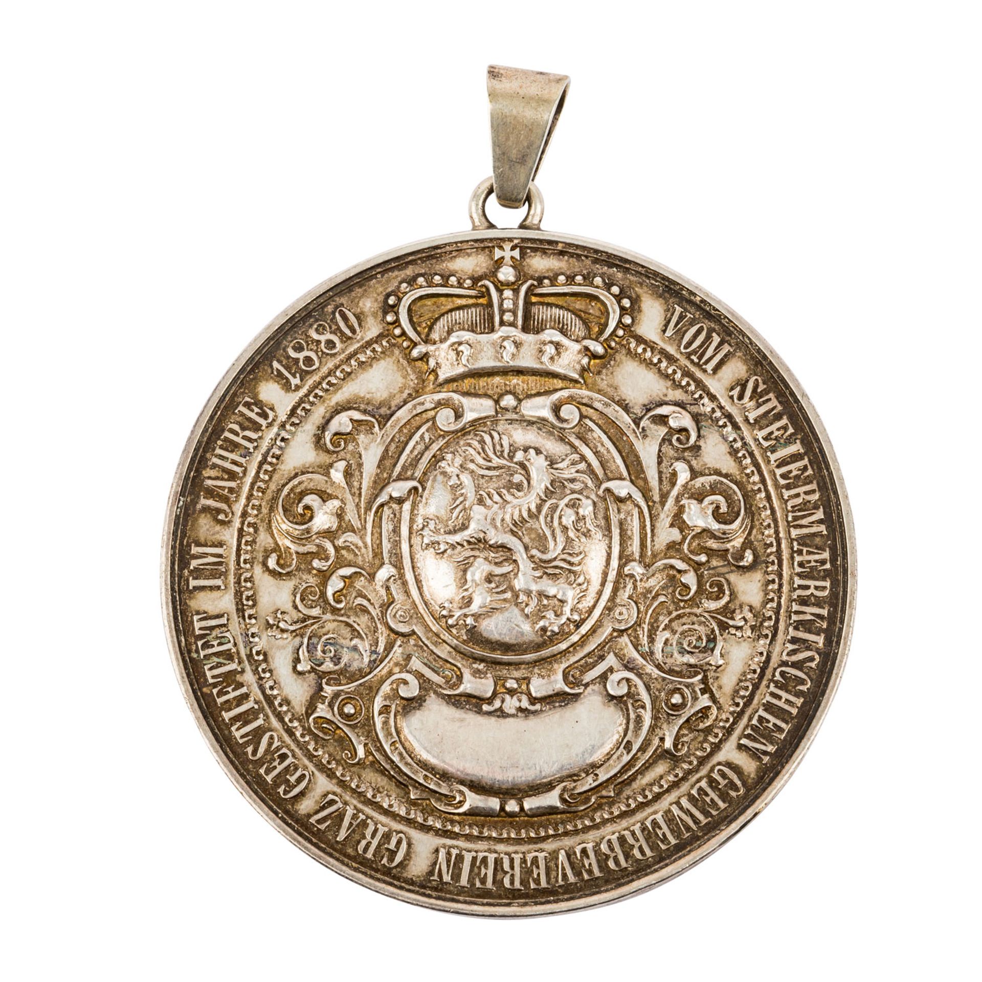 Medaille - Silbermedaille 1880 Graz/Österreich (v. Jauner),< - Bild 2 aus 2