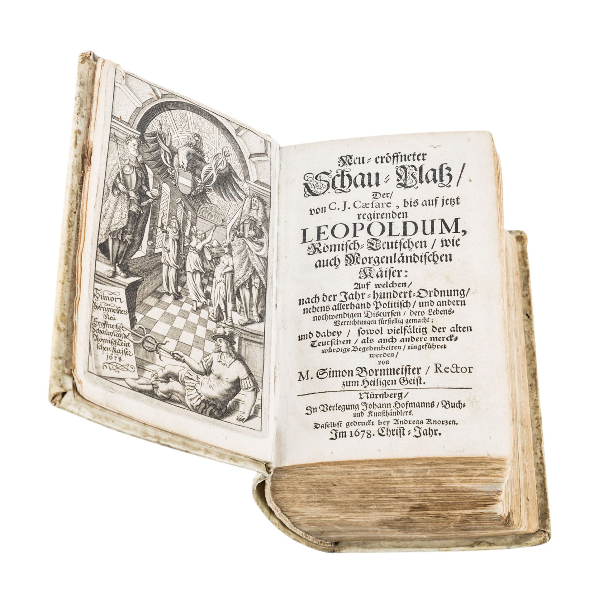 Historisches Buch von 1678 von SIMON BORNMEISTER,