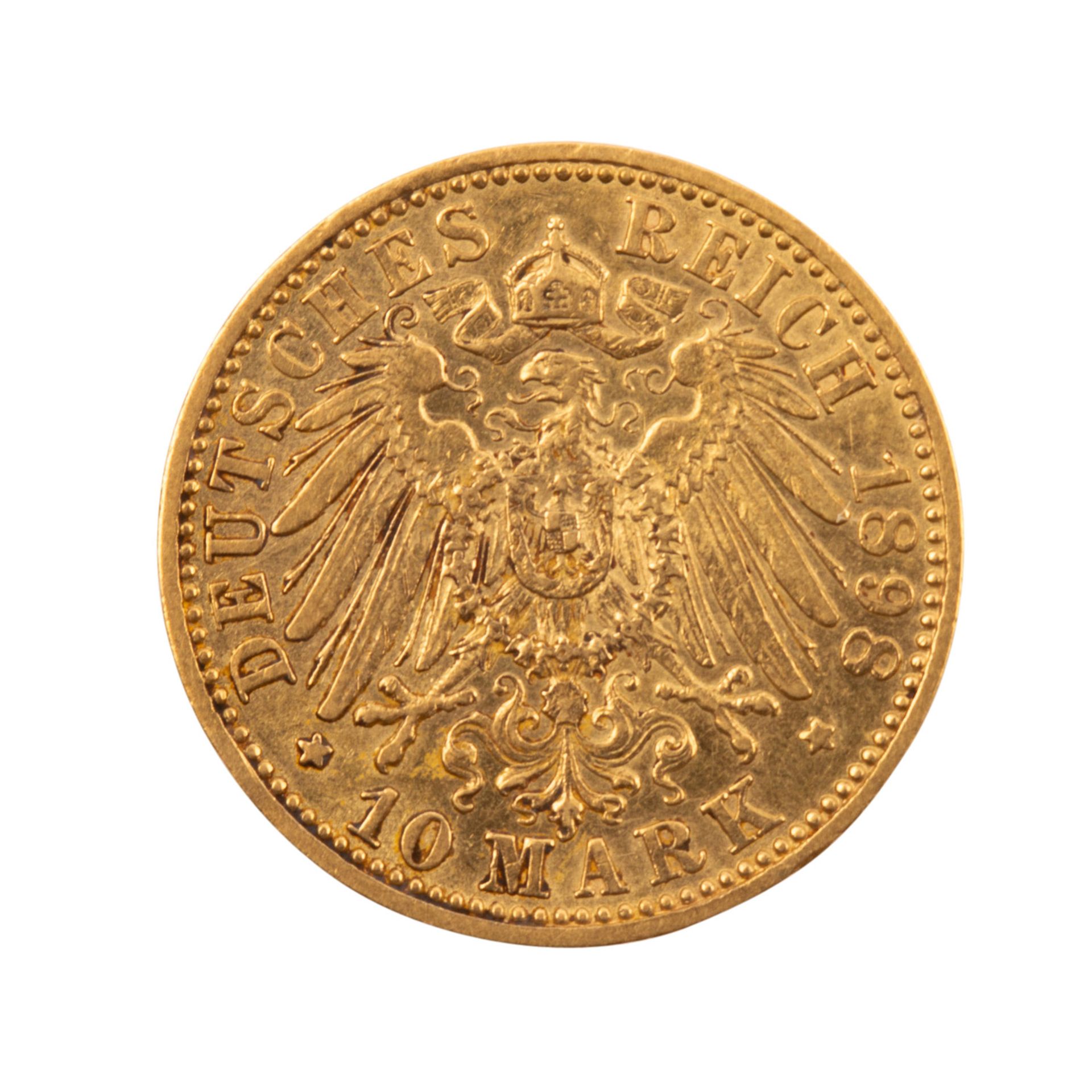 Dt. Kaiserreich / Preußen - 10 Mark 1898,< - Bild 2 aus 2