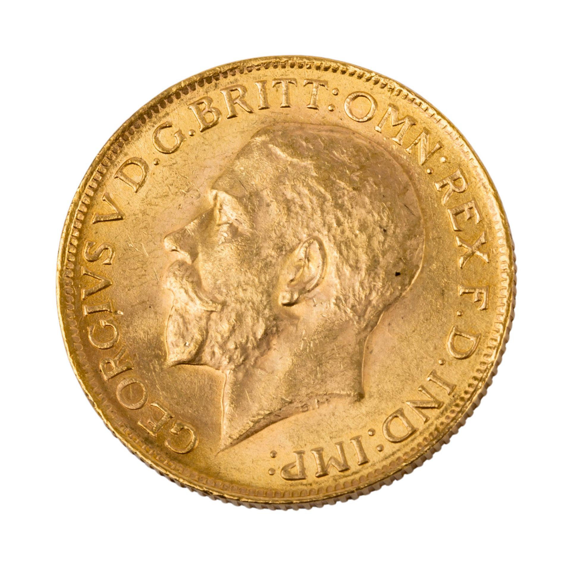 Südafrika/GOLD - 1 Sovereign 1927 SA, Georg V.,< - Bild 2 aus 3