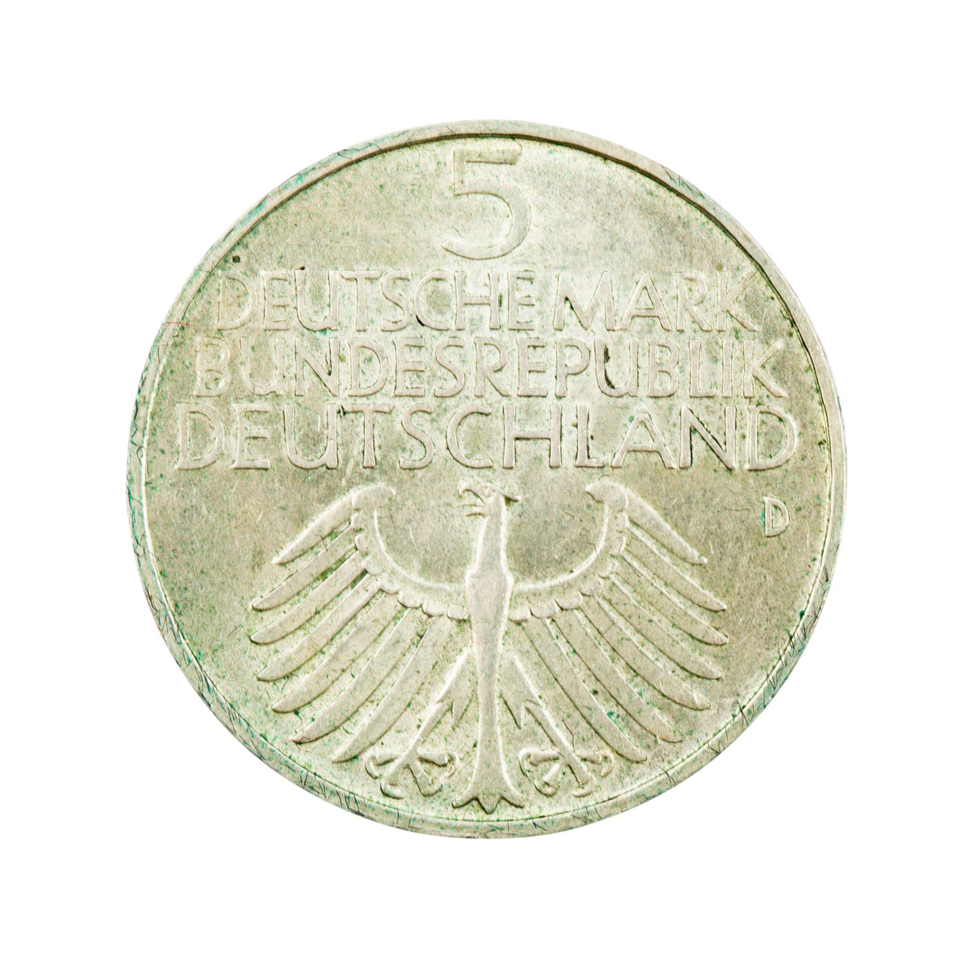 BRD - 5 DM 1952/D, Germanisches Museum, ss., - Bild 2 aus 2