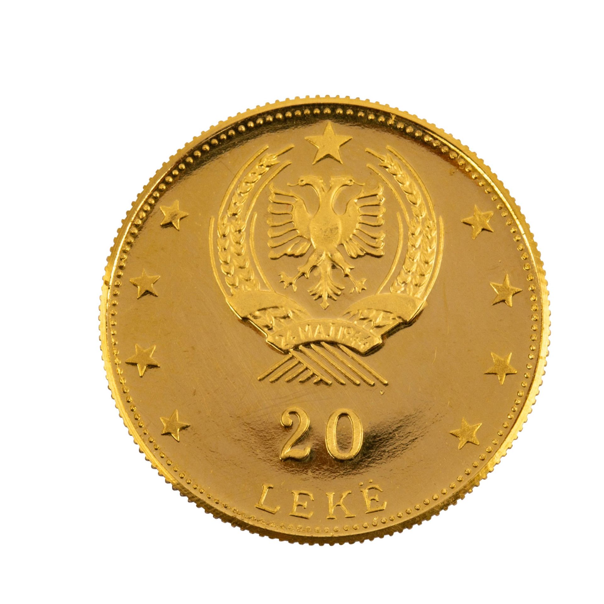 Albanien/GOLD - 20 Leke 1968,