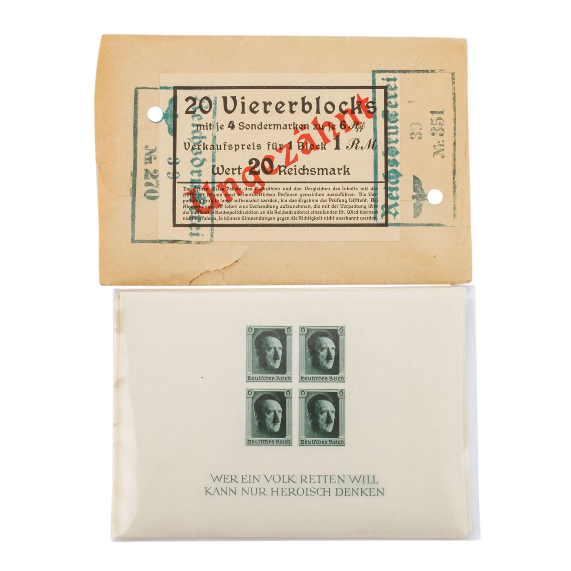 Deutsches Reich 1933-1945, 15 x Block 8