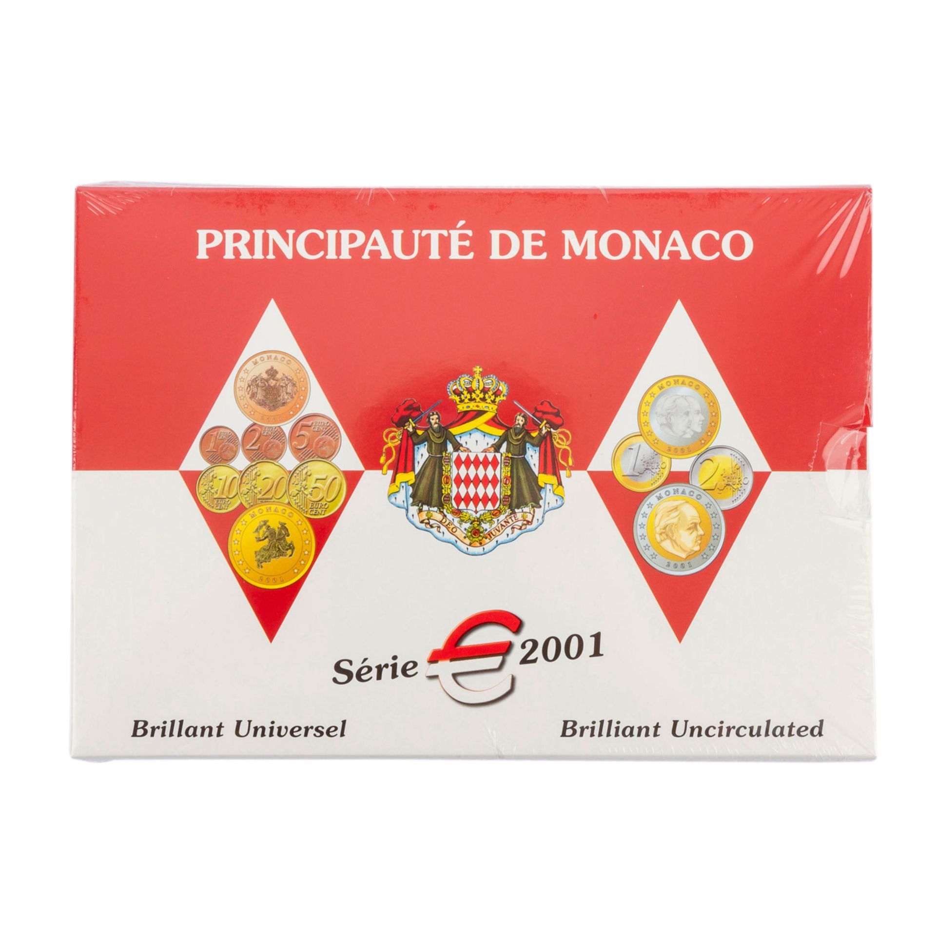 Monaco - Euro Kursmünzensatz 2001 in Originalverpackung<