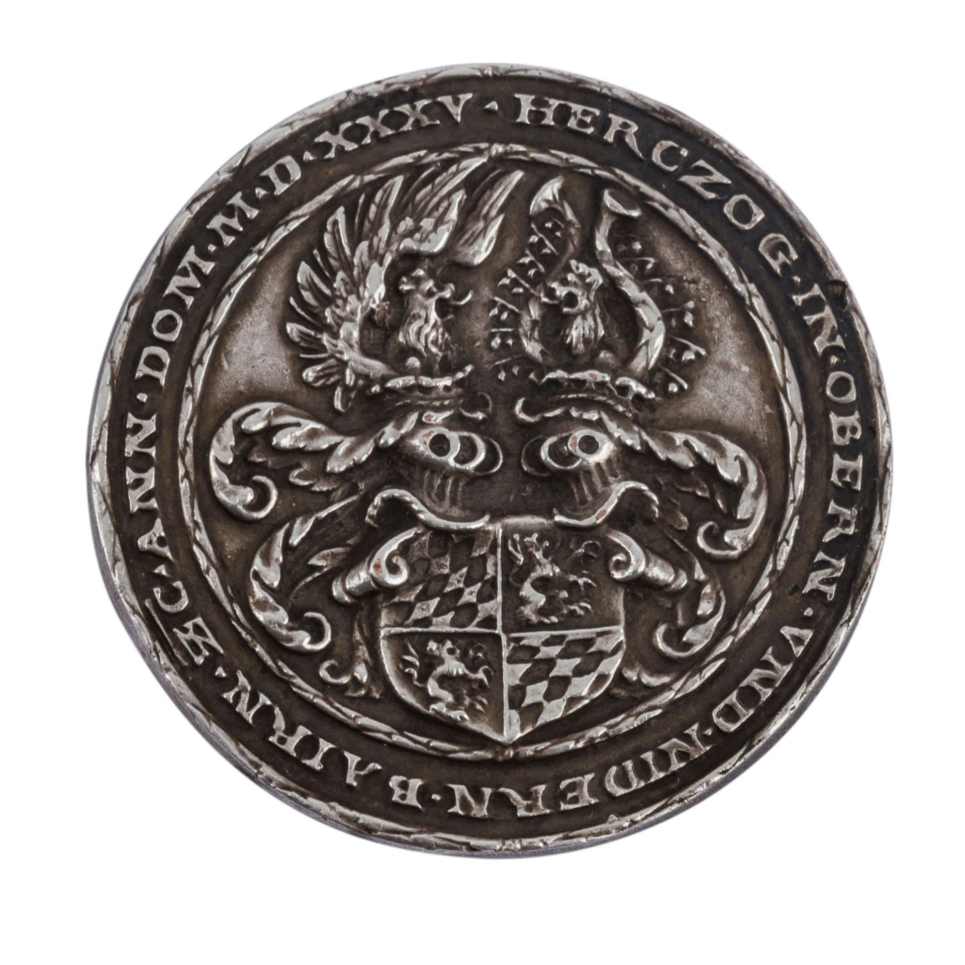 Bayern - Abguß einer Silbermedaille von 1535,< - Bild 2 aus 2