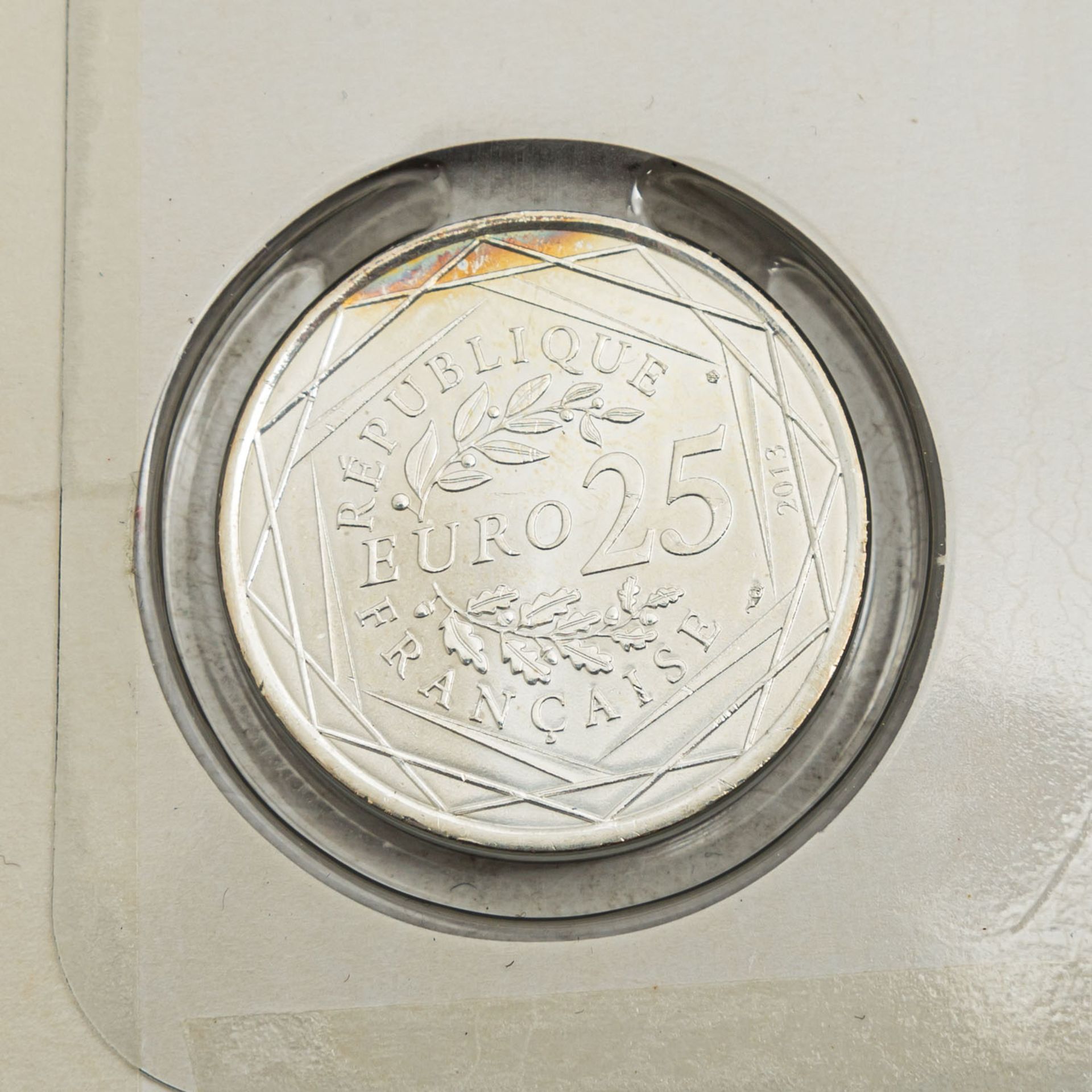 Frankreich 2013, 3 x 5 Euro + 3 x 25 Euro, dazu Goldmedaille - Bild 9 aus 9