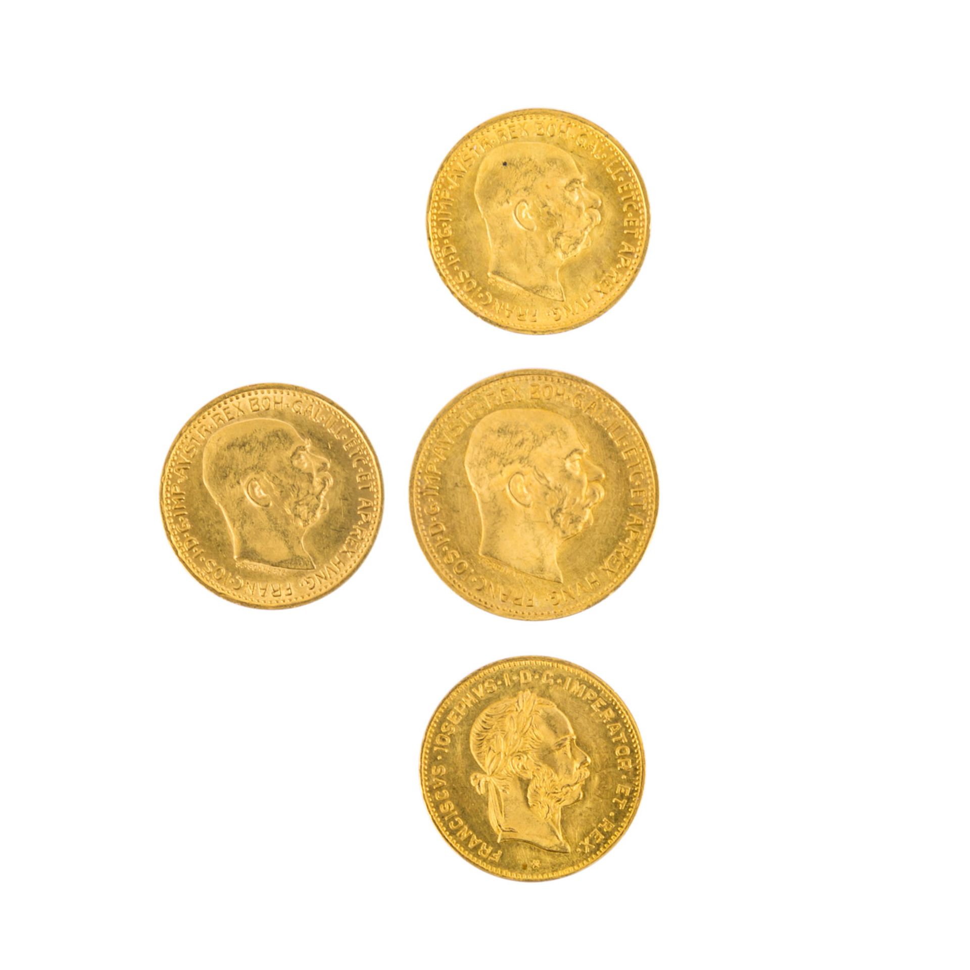 4 x Österreich in GOLD -<