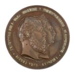 Württemberg - Bronzemedaille 1871, Karl und Olga von Württemberg,<b