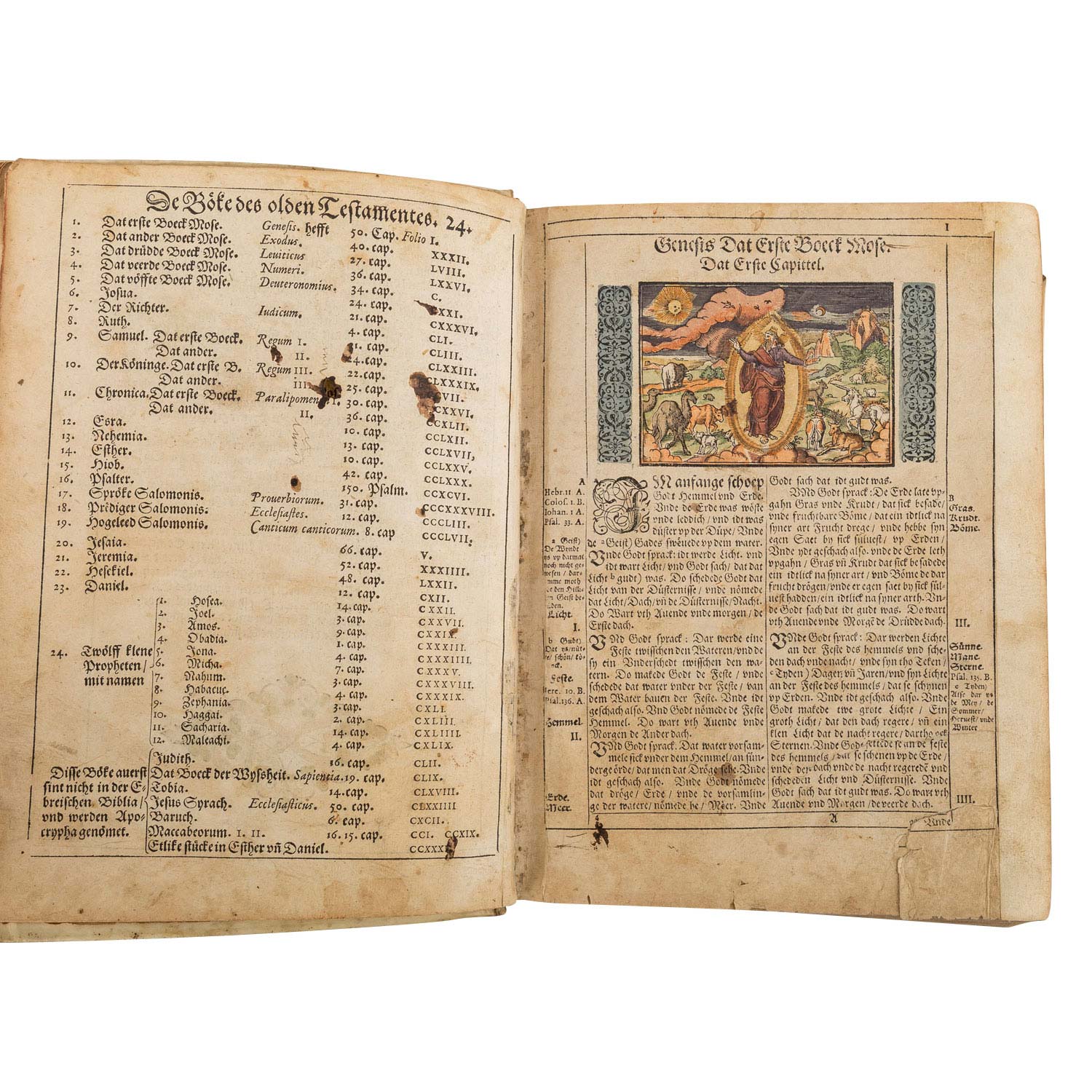 "Die plattdeutsche Bibel", Fürstl. Druckerei Barth 1588 –<br