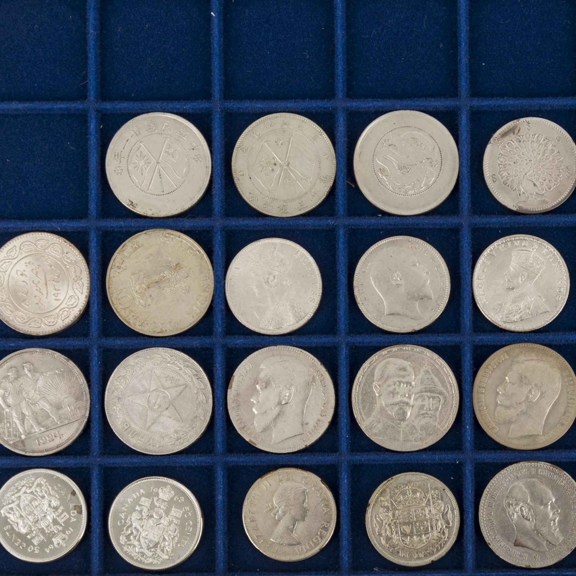 Münzkoffer mit 3 Tableaus, enthalten russische Münzen,<b - Bild 3 aus 3