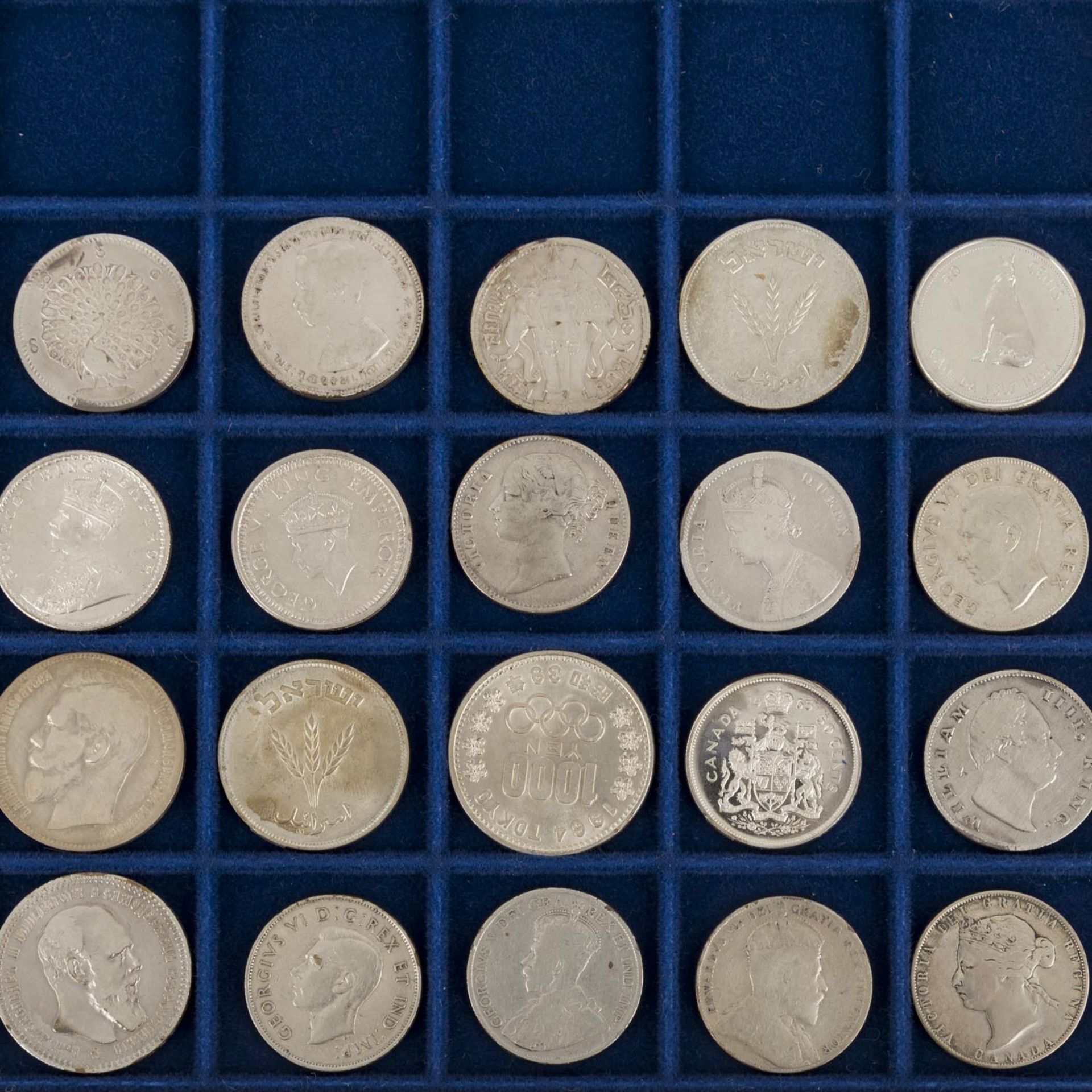Münzkoffer mit 3 Tableaus, enthalten russische Münzen,<b - Bild 2 aus 3